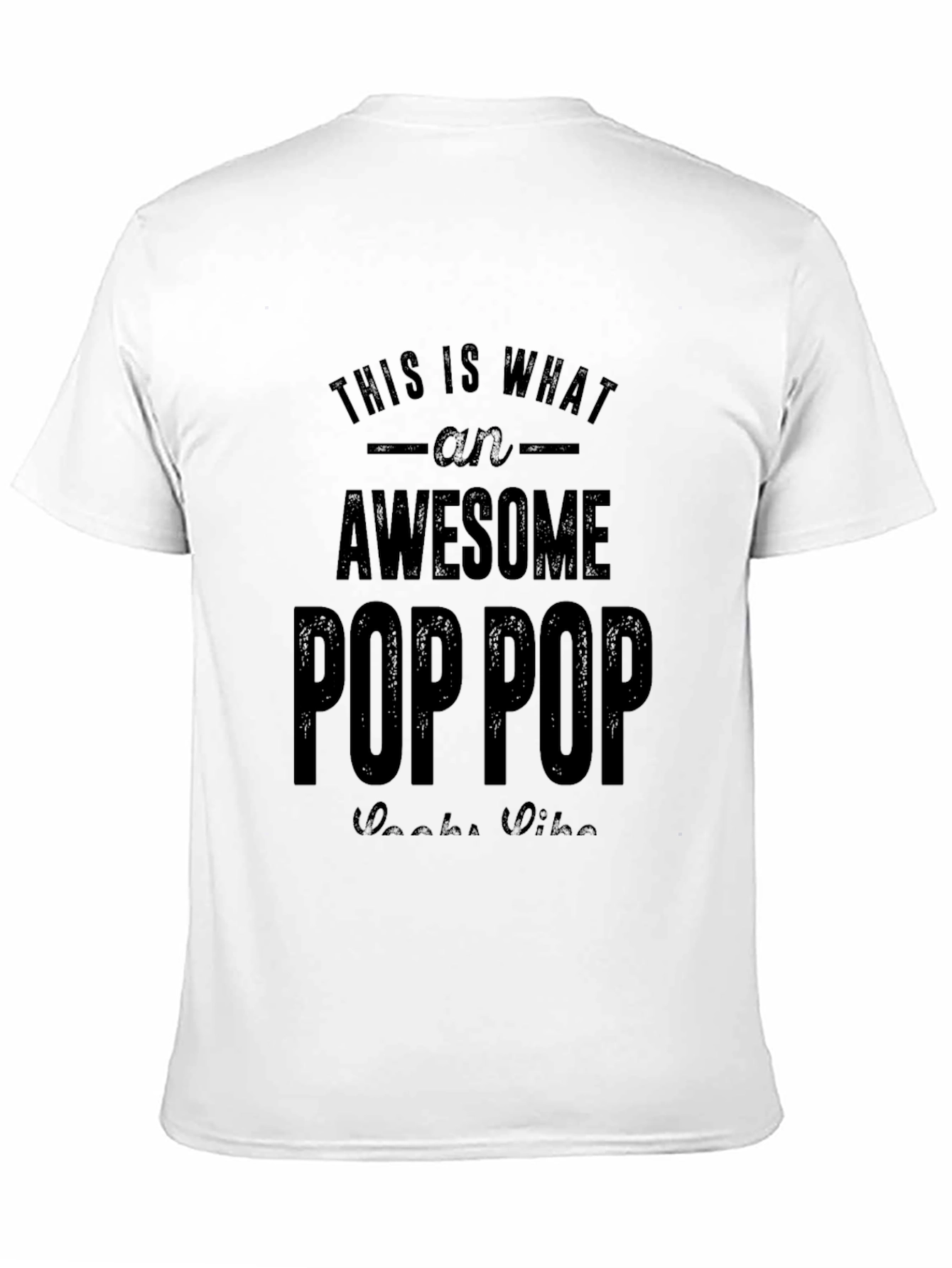 Awesome Pop Pop Black T-Shirt