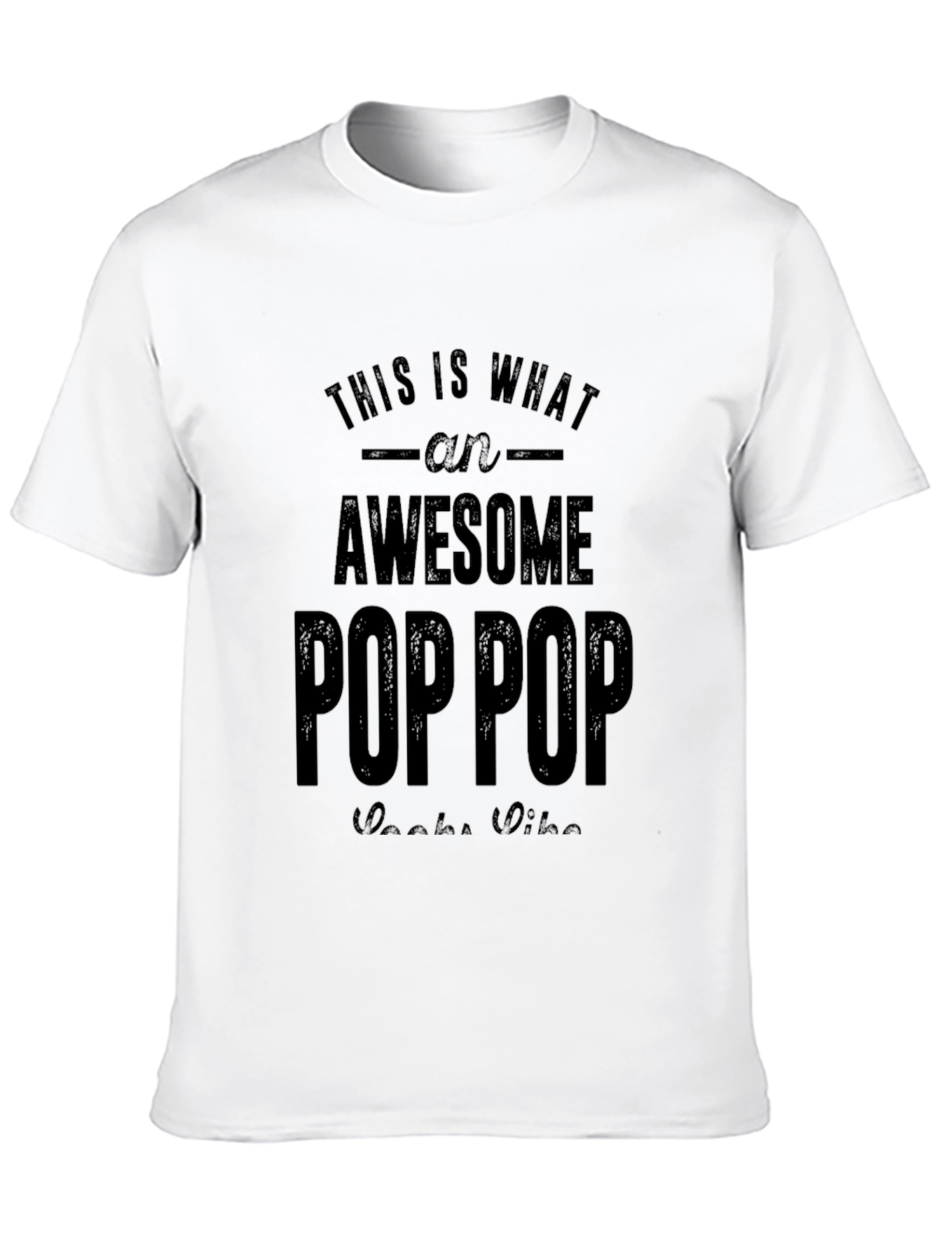 Awesome Pop Pop Black T-Shirt