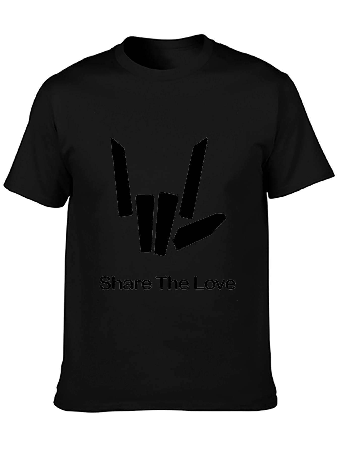 Share The Love T-Shirt Black Graphic Tee