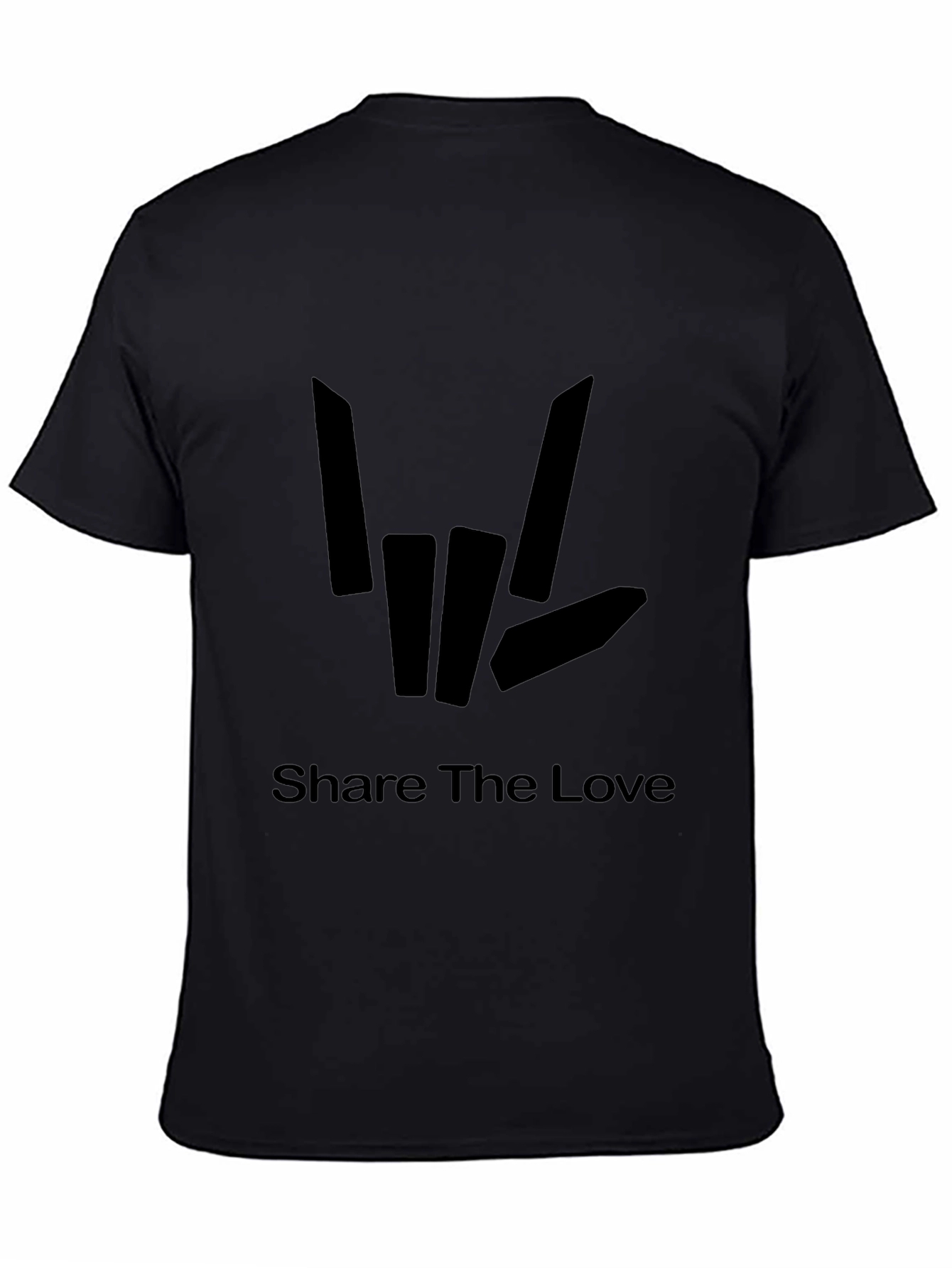 Share The Love T-Shirt Black Graphic Tee