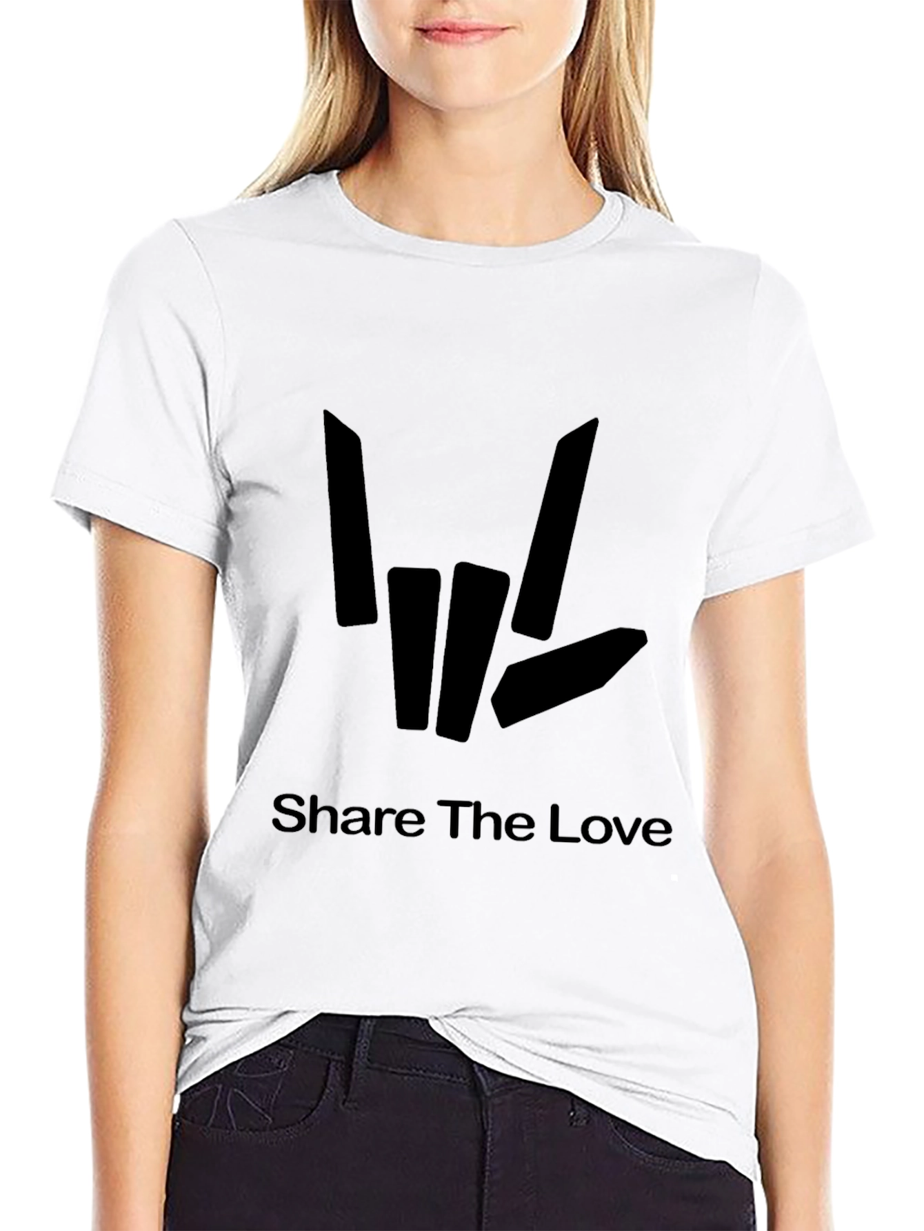 Share The Love T-Shirt Black Graphic Tee