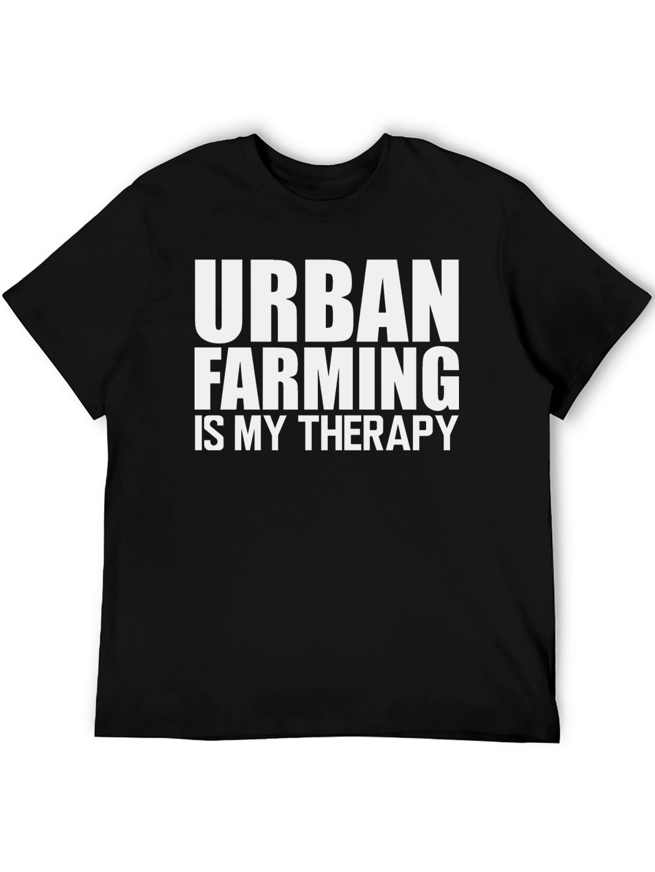 Urban Farming Therapy T-Shirt - Black Cotton Tee