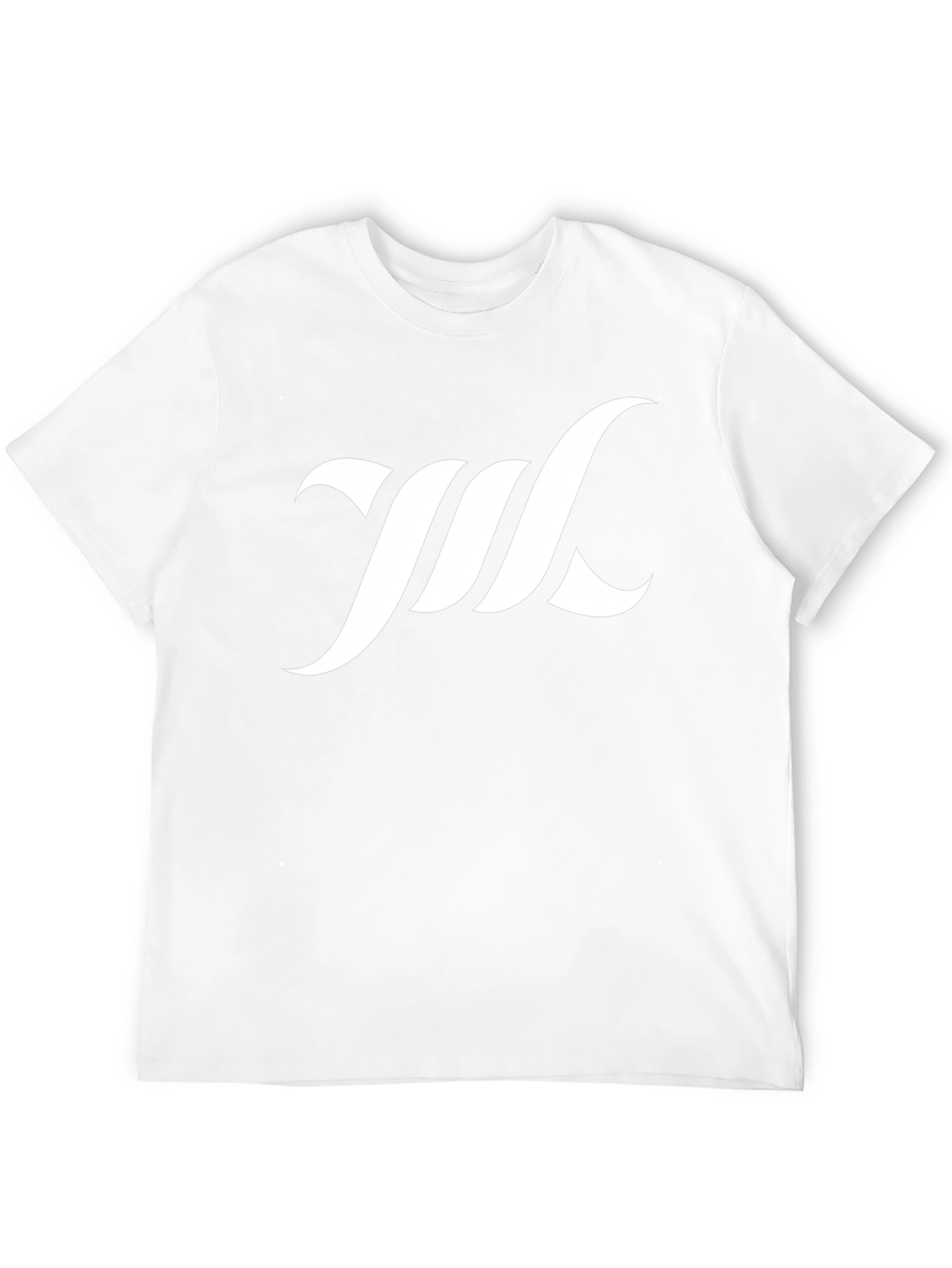 Modern Black T-Shirt with White Abstract Logo