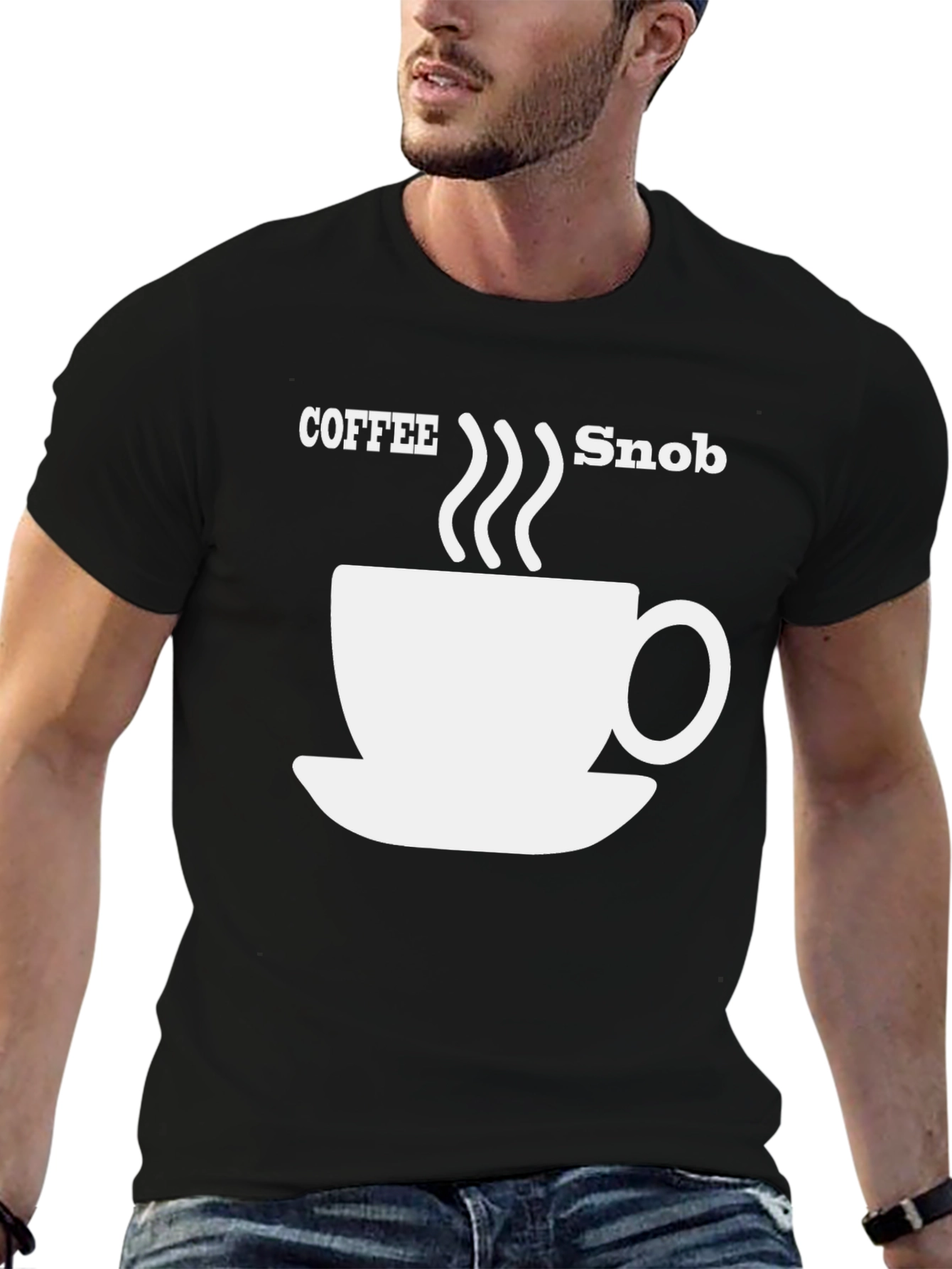 Coffee Snob Graphic Tee - Black