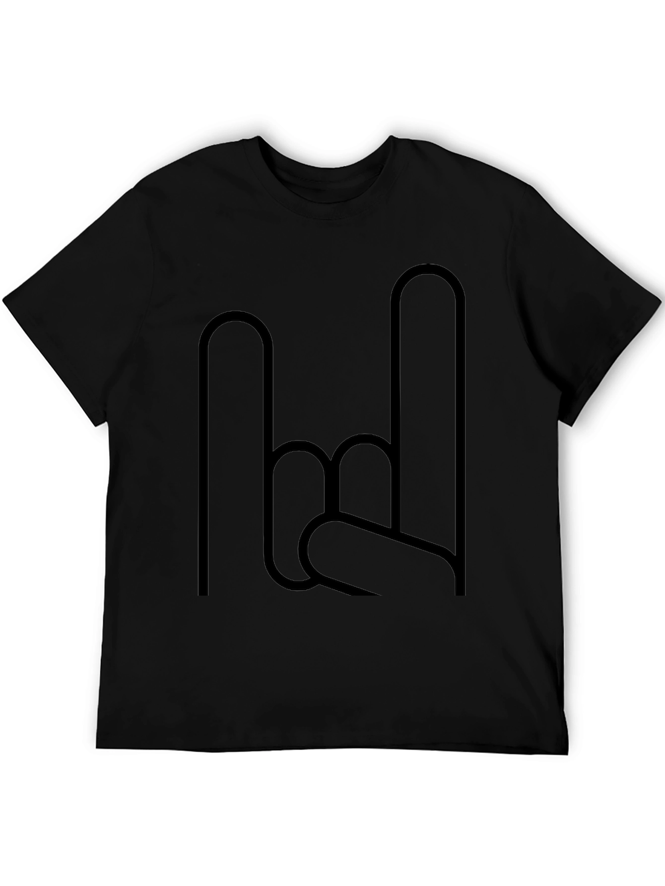 Rock On Graphic Black T-Shirt