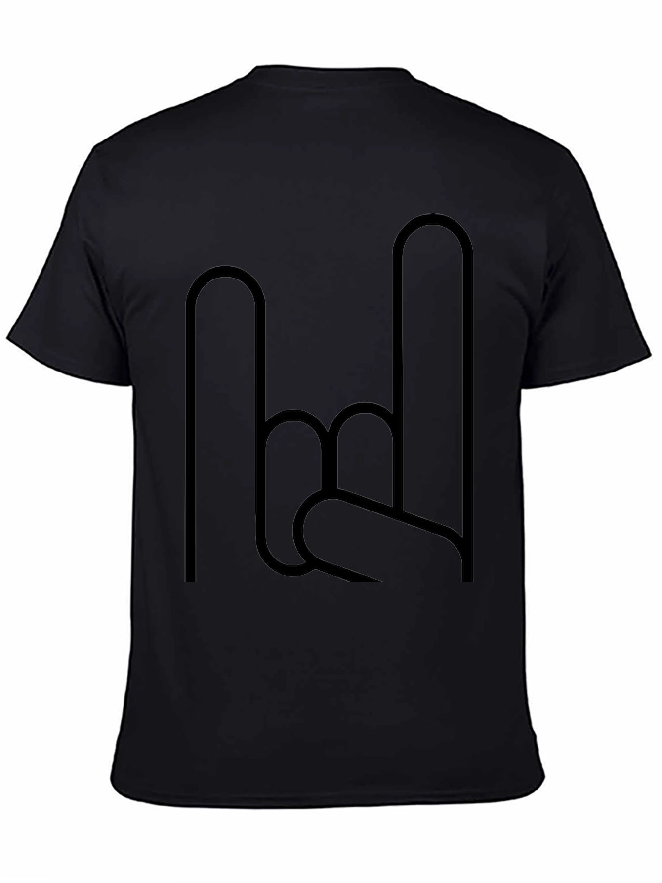 Rock On Graphic Black T-Shirt