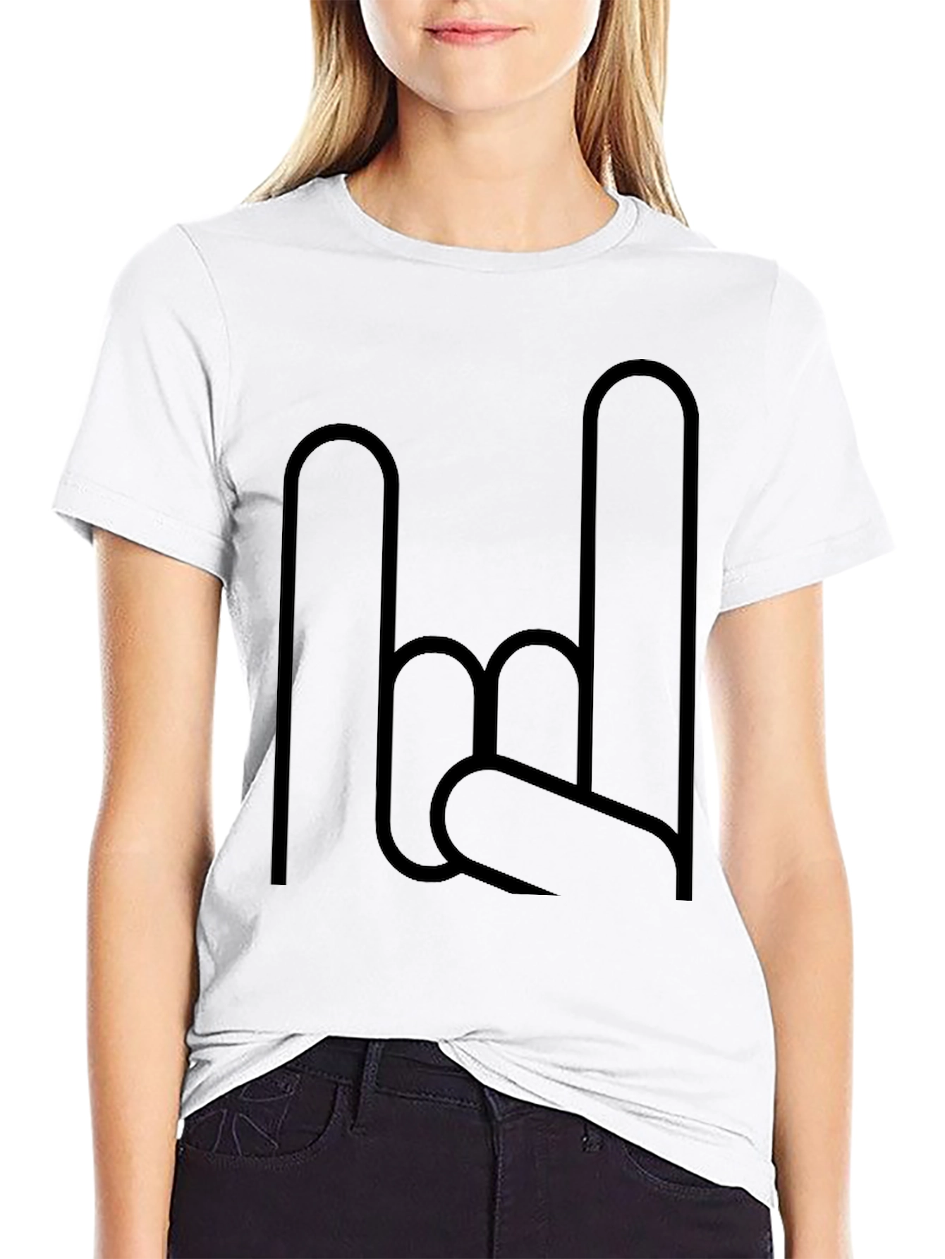 Rock On Graphic Black T-Shirt