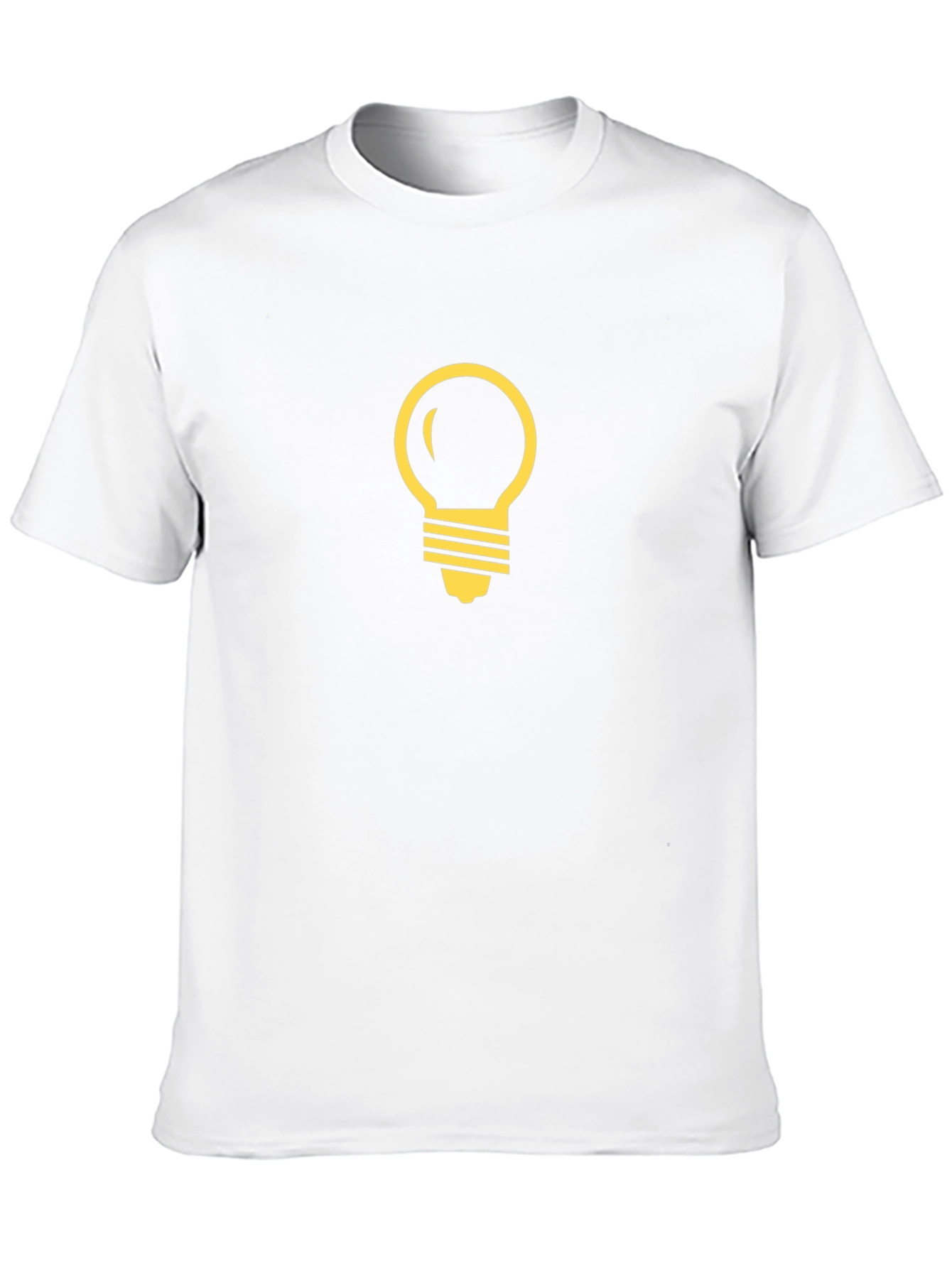 Black T-Shirt with Light Bulb Graphic