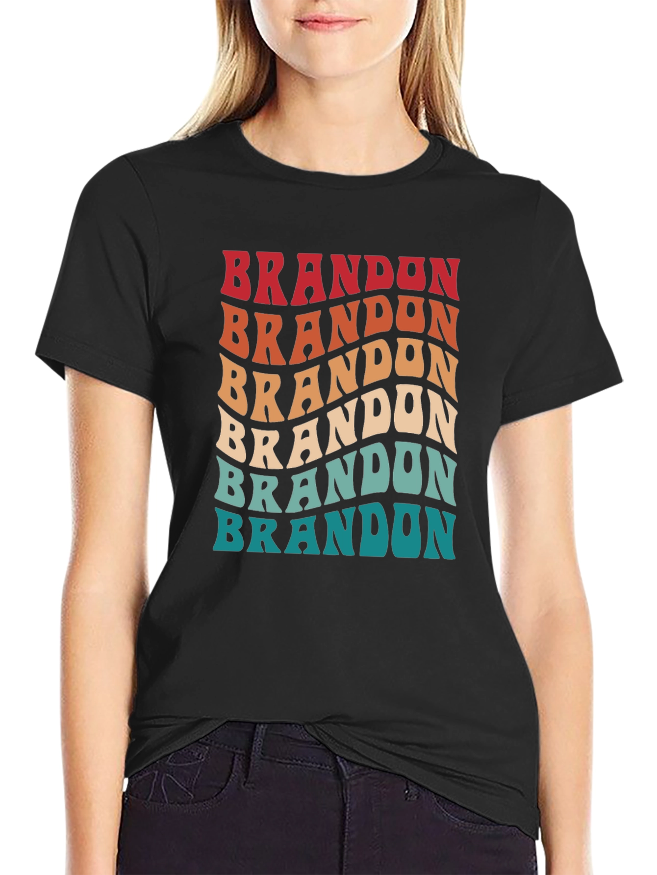 Retro Brandon T-Shirt - Custom Name Design
