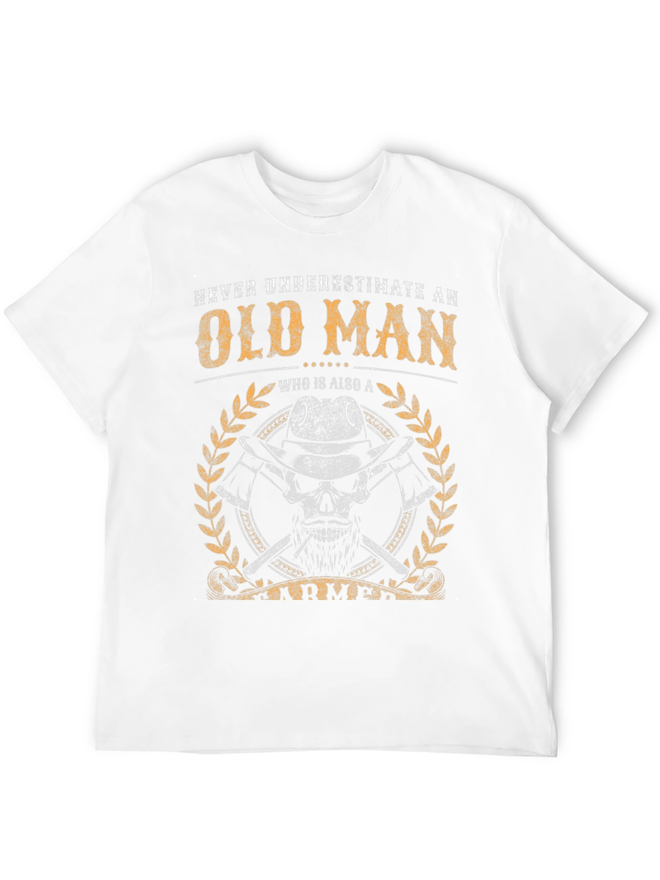 Old Man Armed Graphic Print T-Shirt