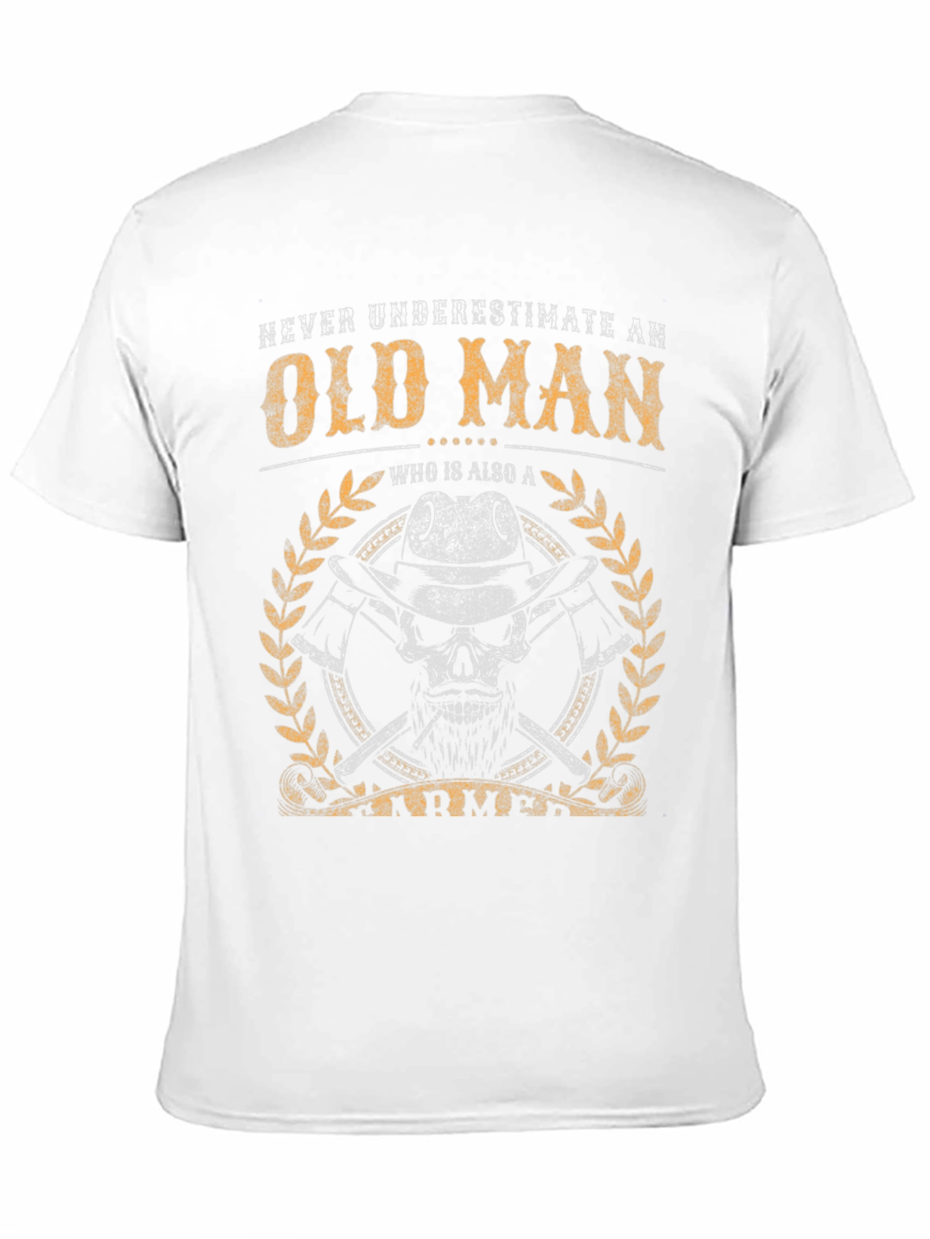 Old Man Armed Graphic Print T-Shirt