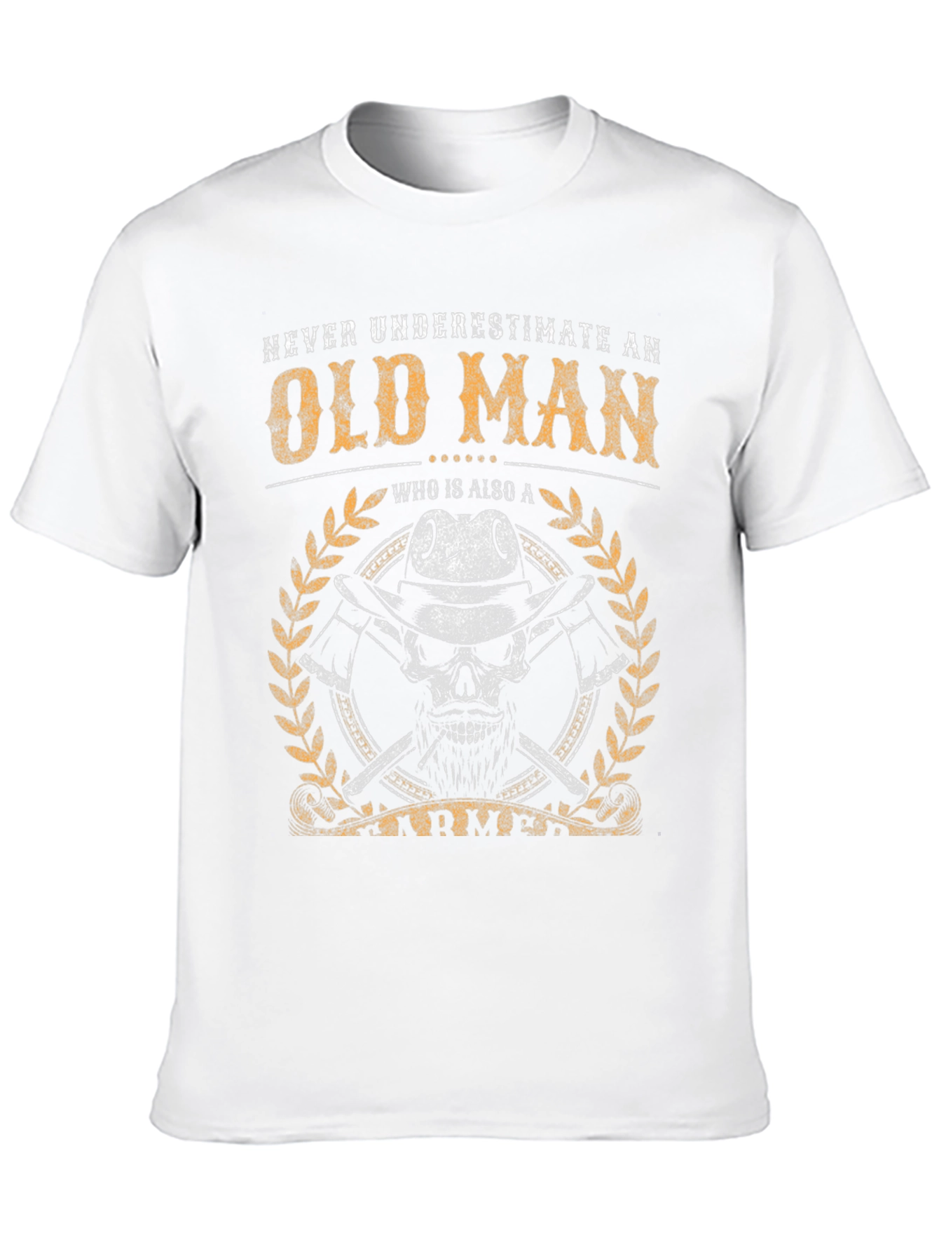 Old Man Armed Graphic Print T-Shirt
