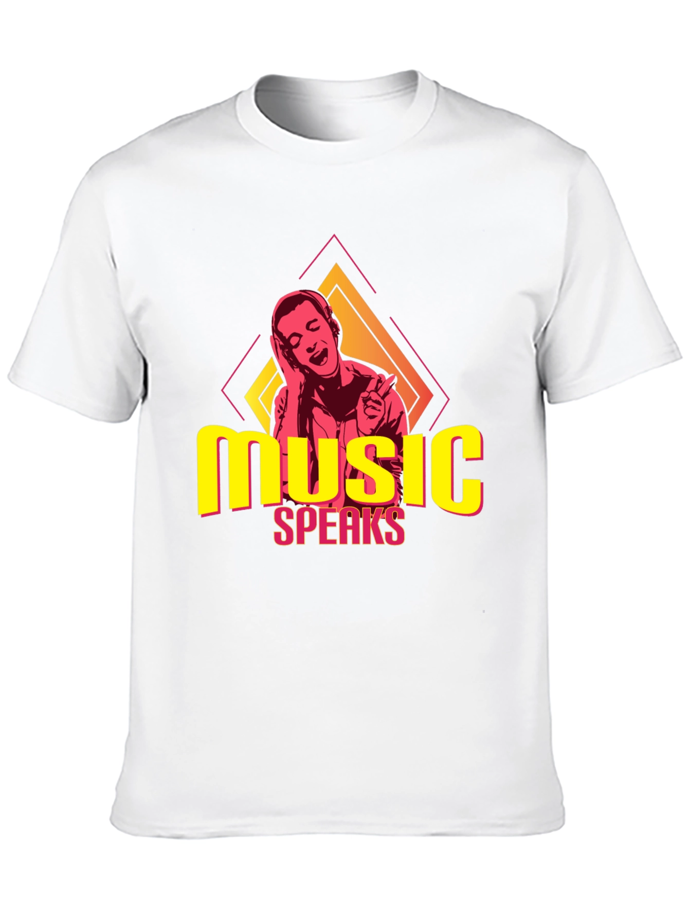 Music Speaks Black Graphic Tee
