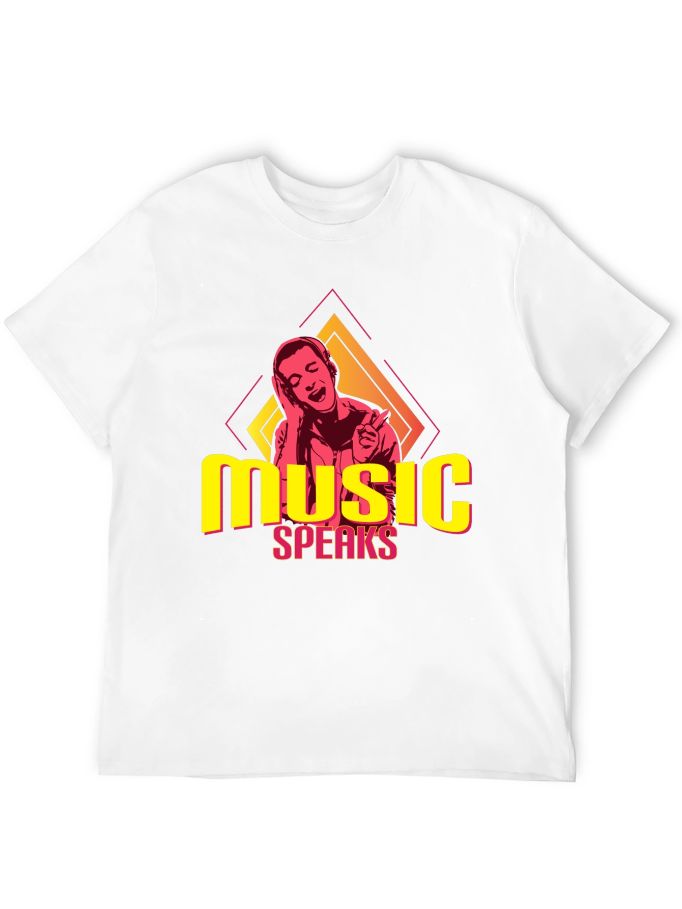 Music Speaks Black Graphic Tee
