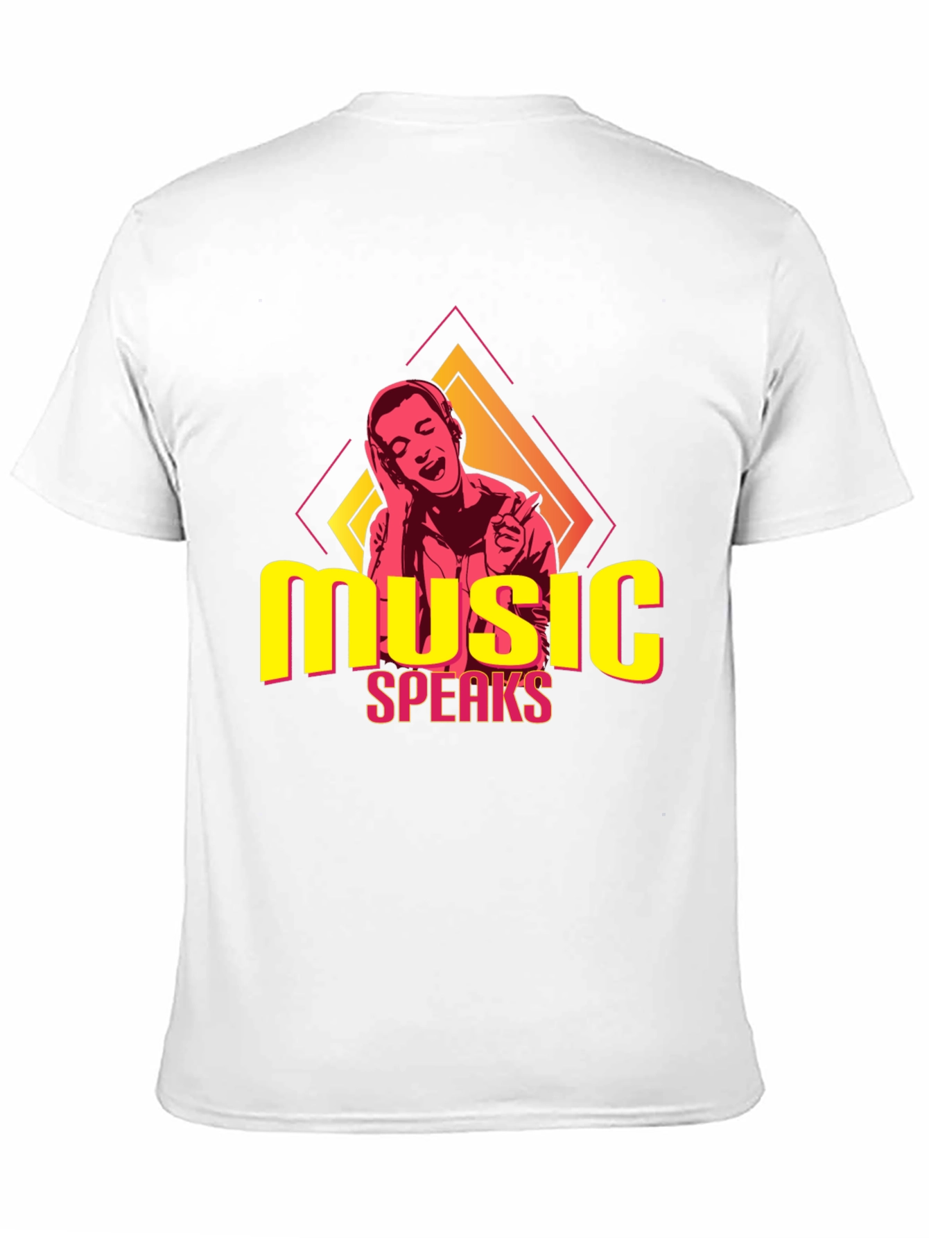 Music Speaks Black Graphic Tee