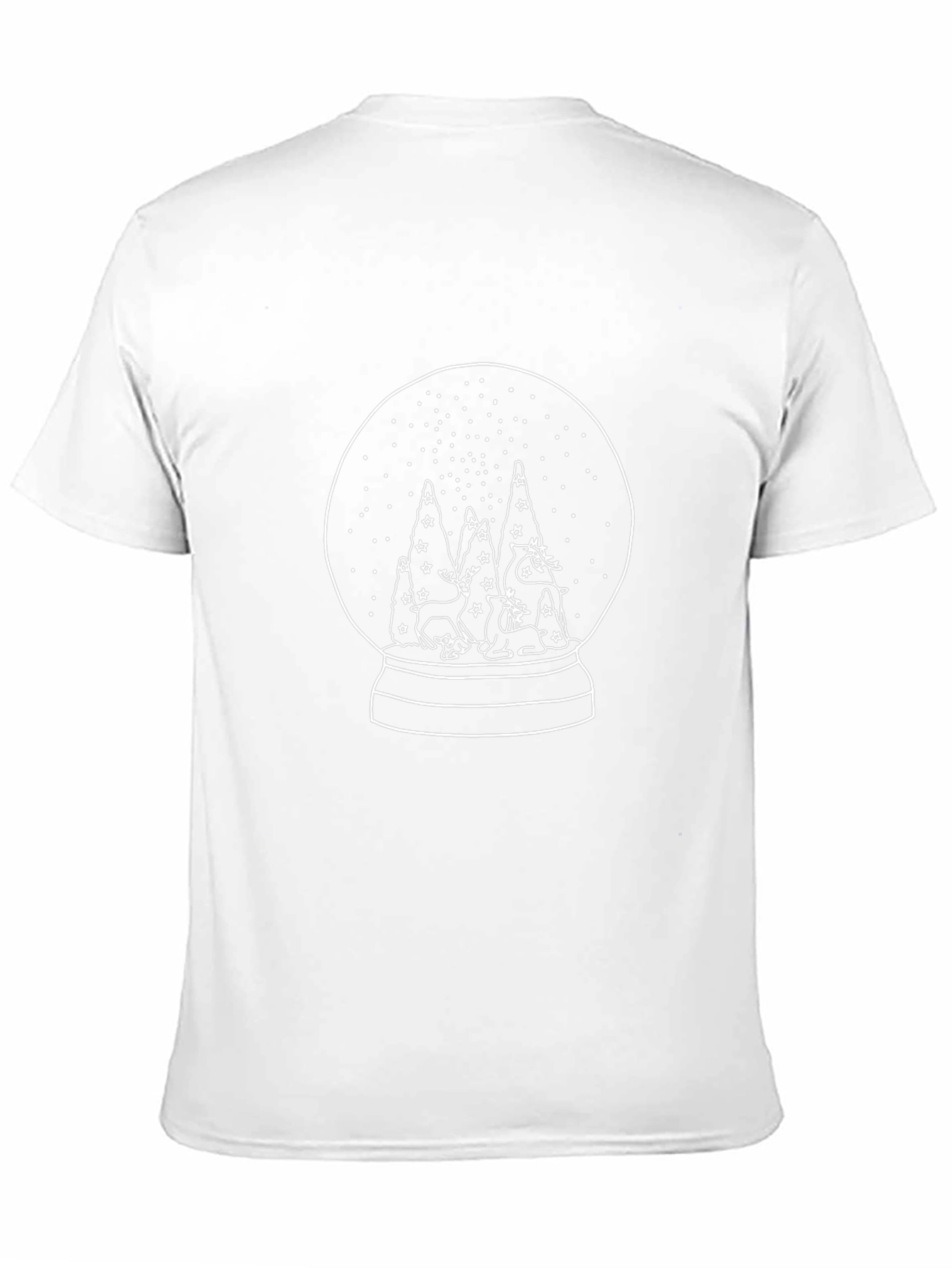 Snow Globe Graphic Tee - Black Unisex T-Shirt