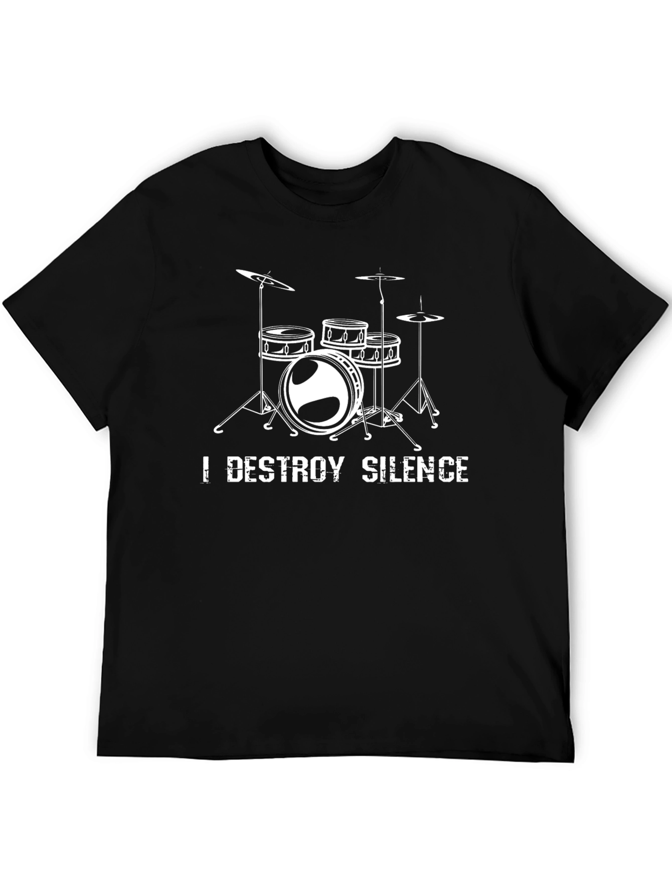 I Destroy Silence Drum Kit Graphic Tee