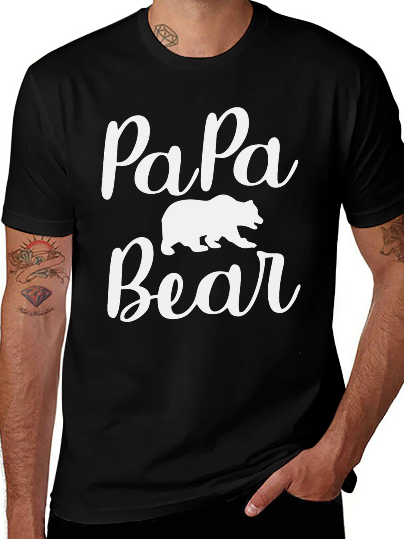 Papa Bear Graphic Tee - Fathers Day Gift