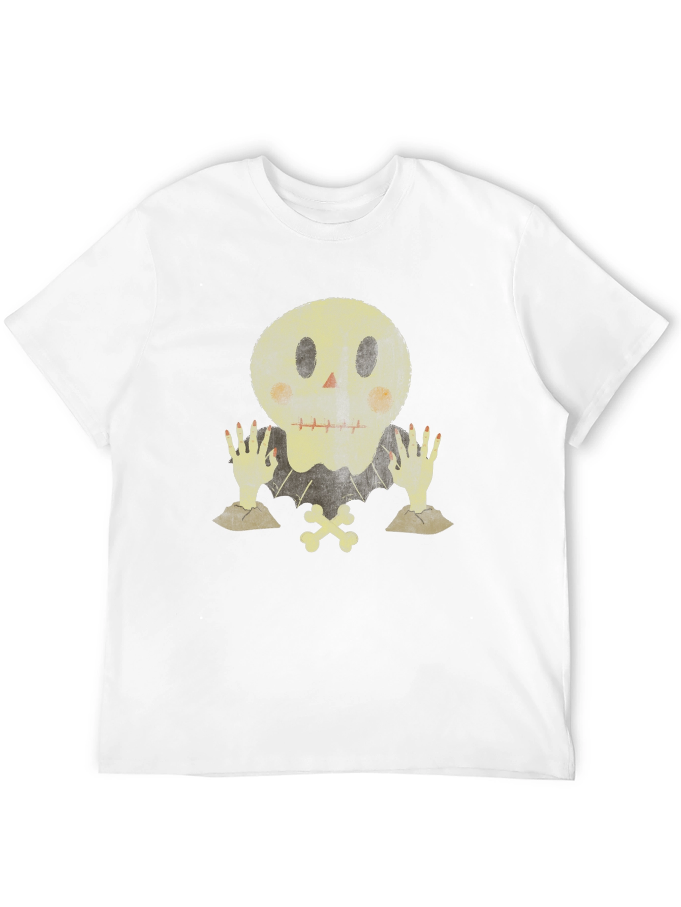 Spooky Skull Graphic Tee - Halloween Ready