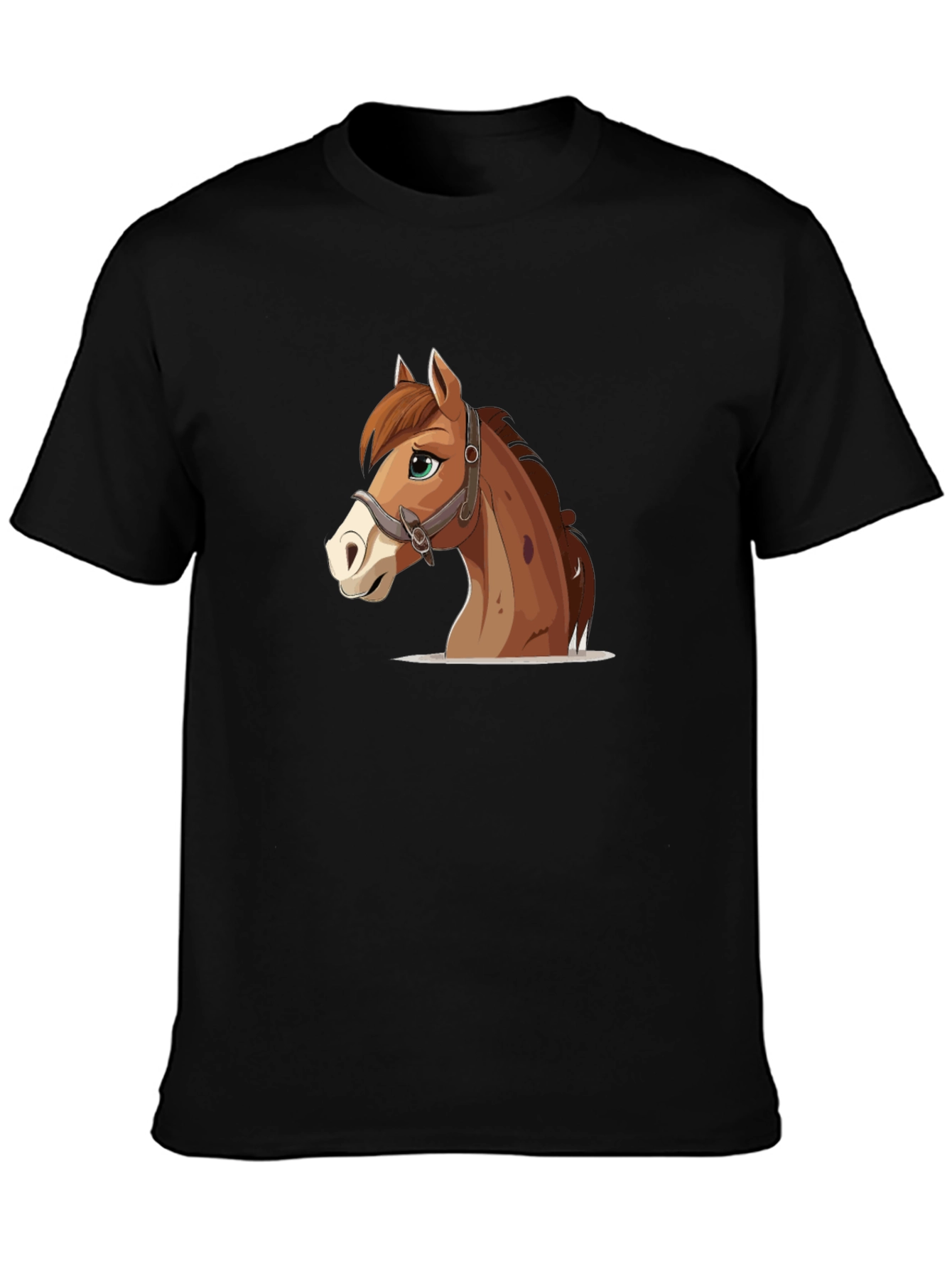 Horse Graphic Tee - Black Unisex T-Shirt