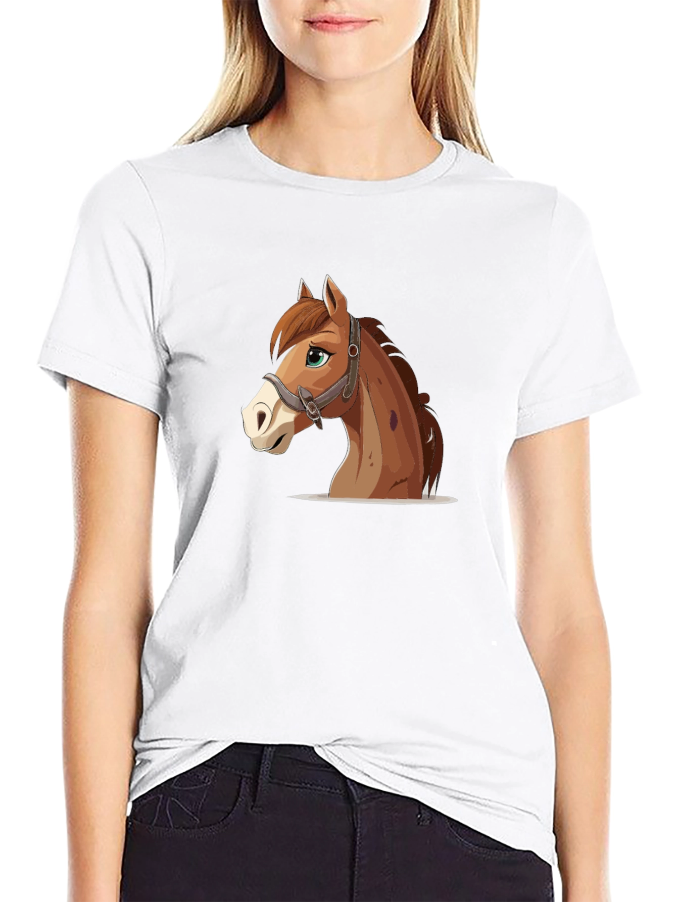 Horse Graphic Tee - Black Unisex T-Shirt