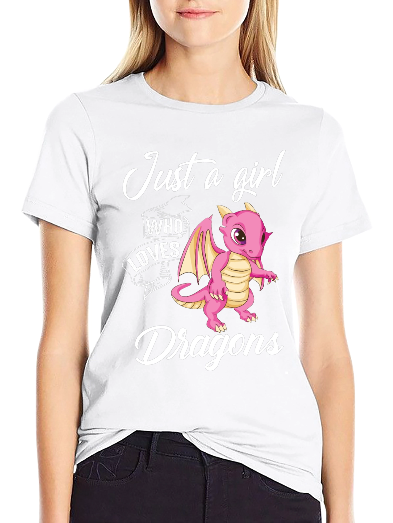 Just a Girl Who Loves Dragons Graphic Tee