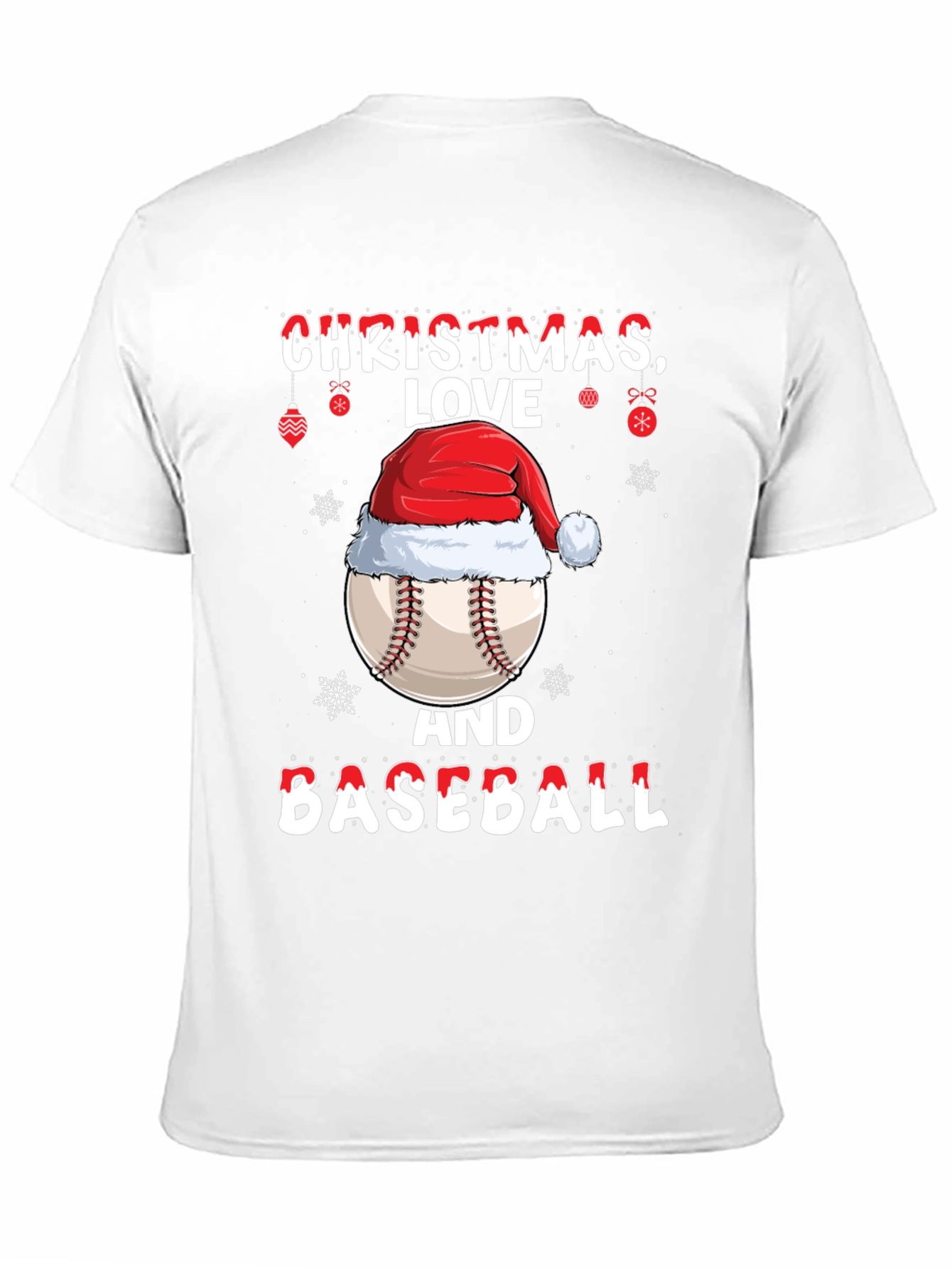 Christmas Baseball T-Shirt - Holiday Sports Tee
