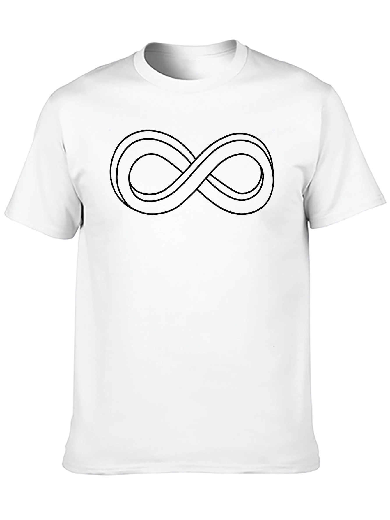 Infinity Symbol Graphic Print Black T-Shirt