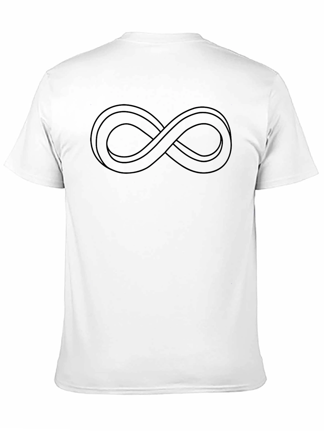 Infinity Symbol Graphic Print Black T-Shirt