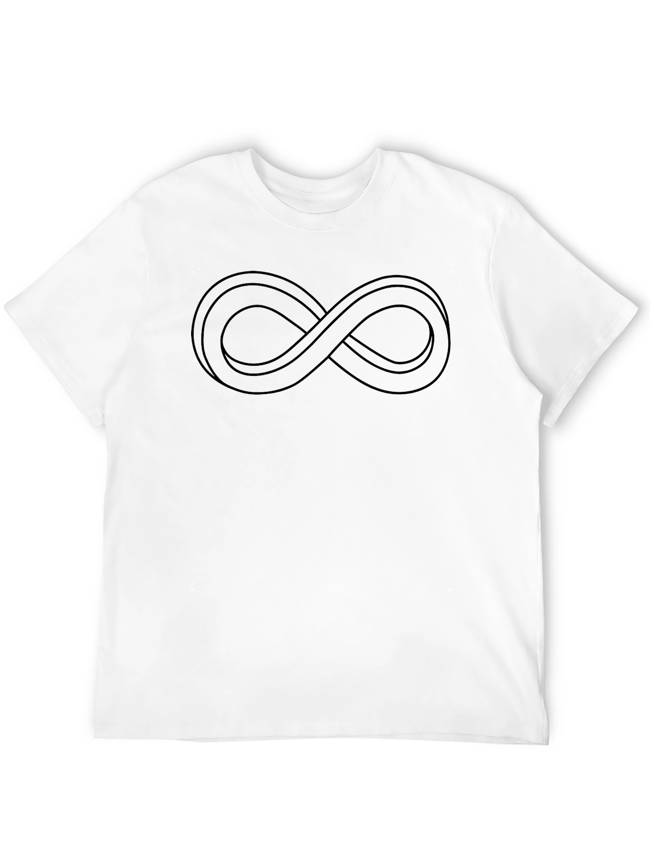 Infinity Symbol Graphic Print Black T-Shirt