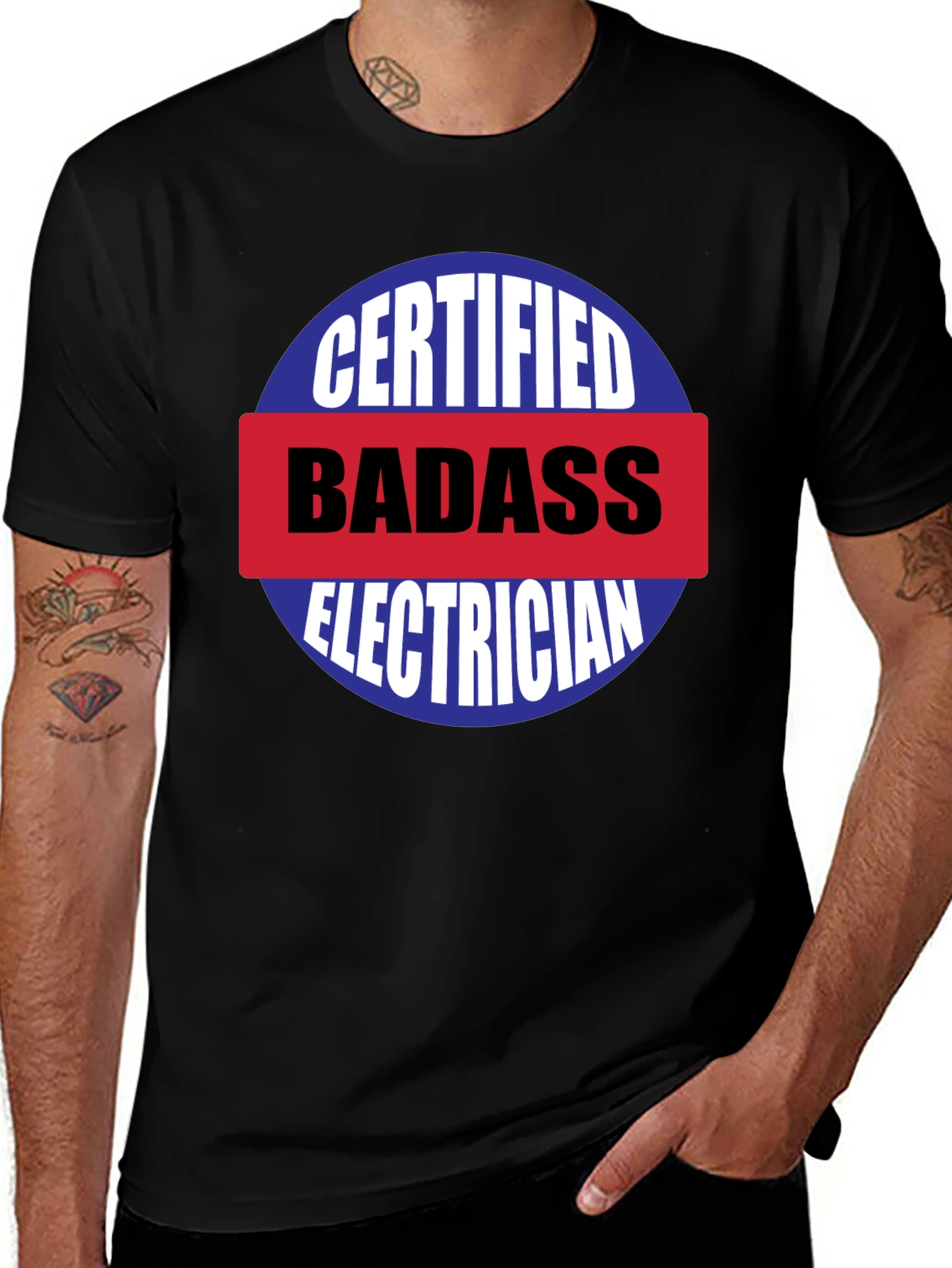 Certified Badass Electrician T-Shirt