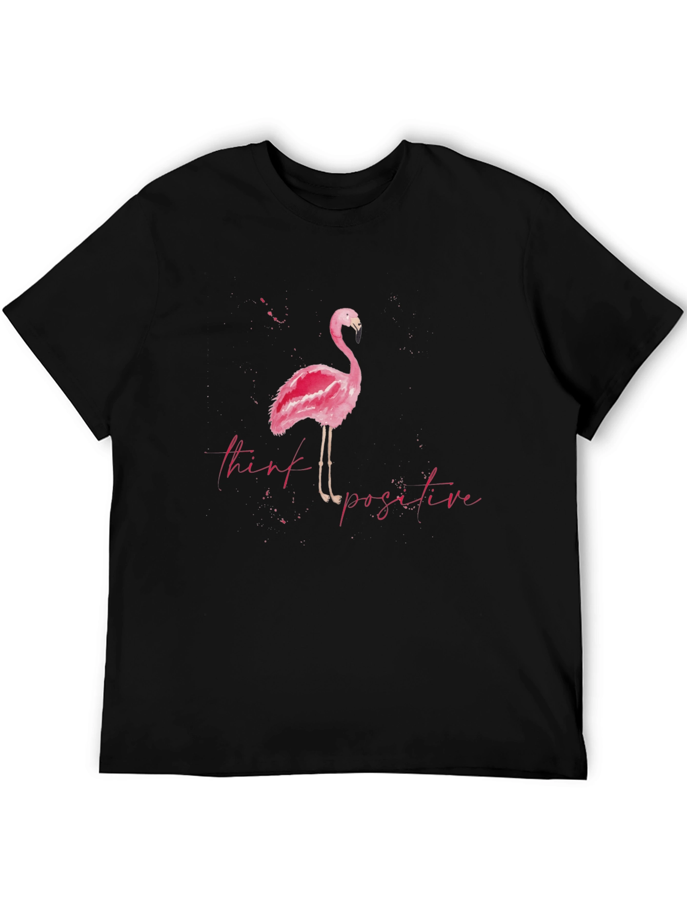 Think Positive Flamingo Tee - Stylish Mens Graphic T-Shirt