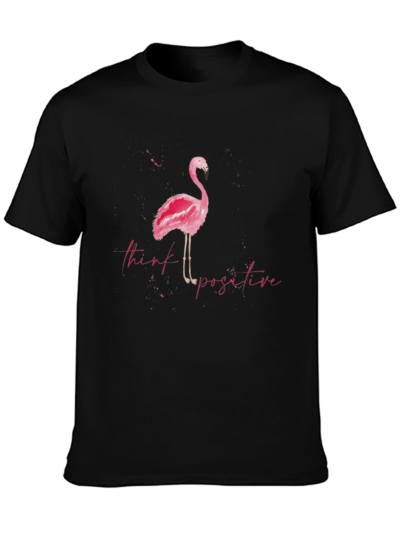 Think Positive Flamingo Tee - Stylish Mens Graphic T-Shirt
