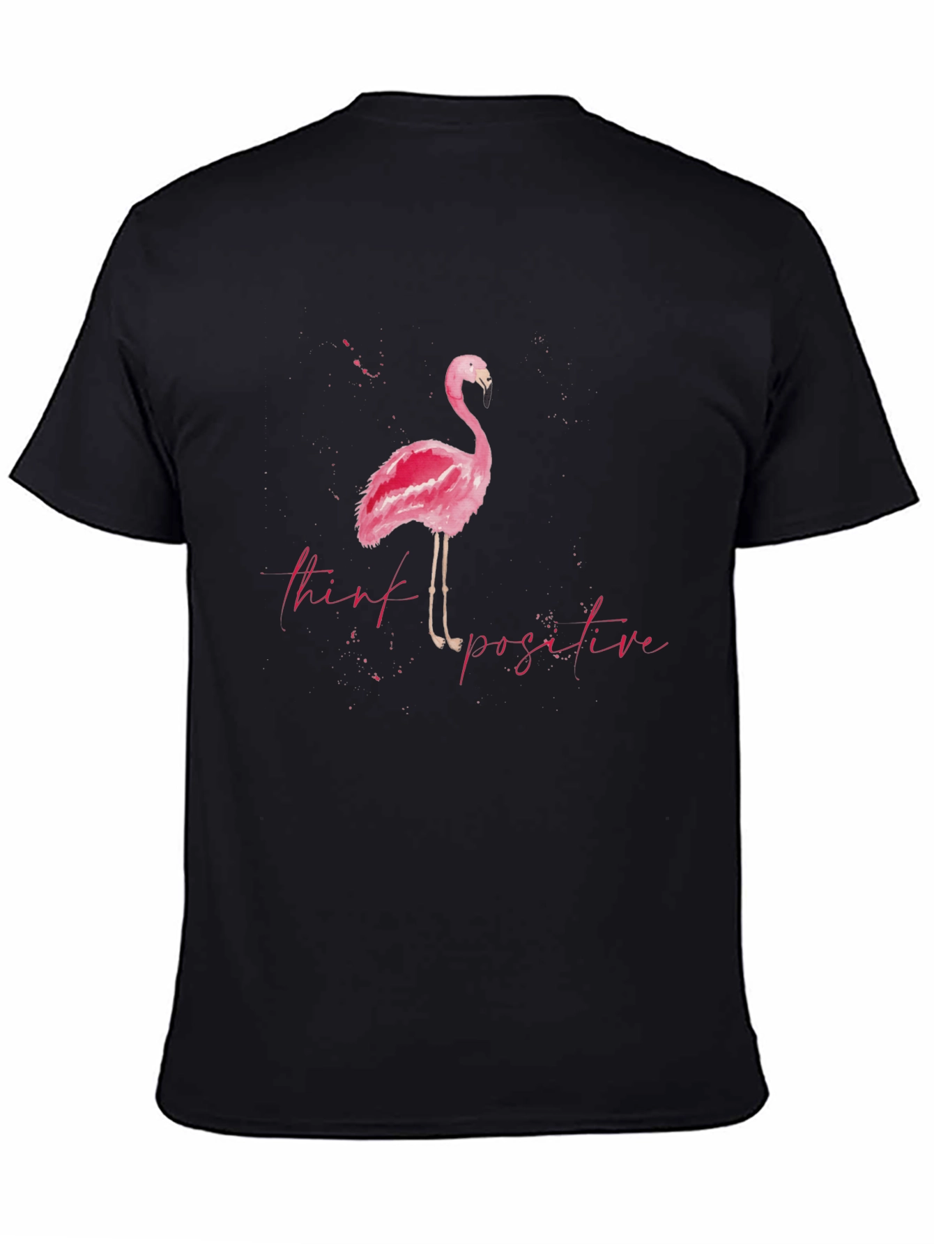 Think Positive Flamingo Tee - Stylish Mens Graphic T-Shirt