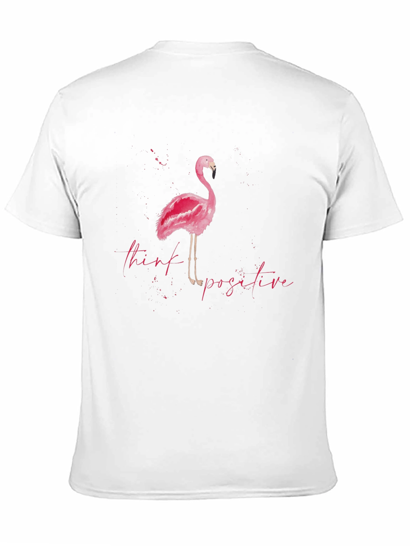 Think Positive Flamingo Tee - Stylish Mens Graphic T-Shirt