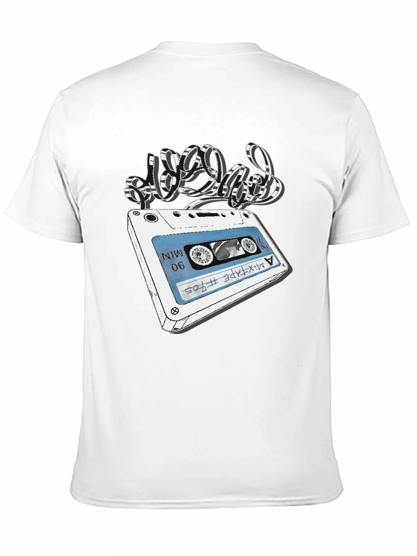 Retro Mixtape Graphic Tee - Black