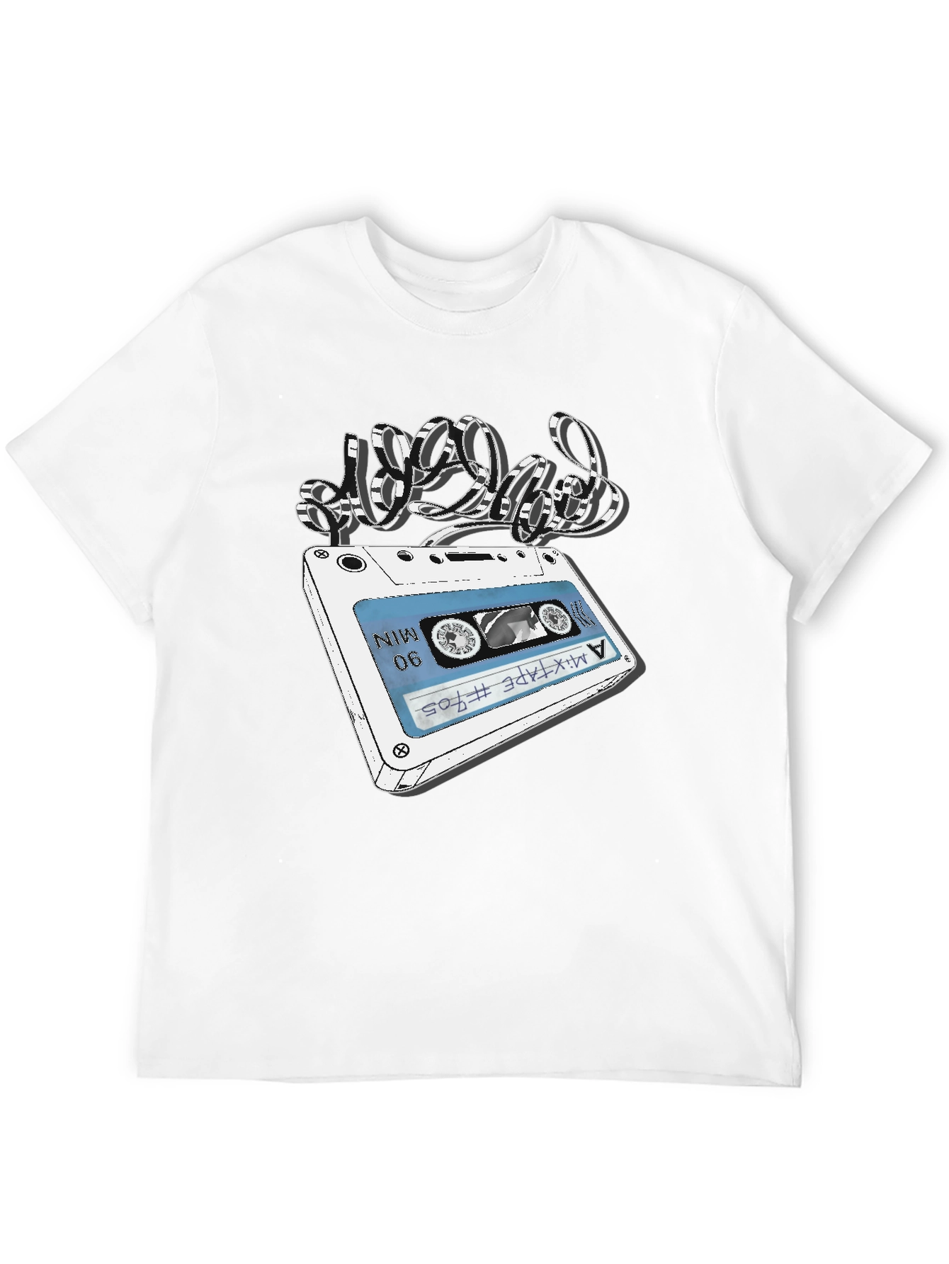 Retro Mixtape Graphic Tee - Black