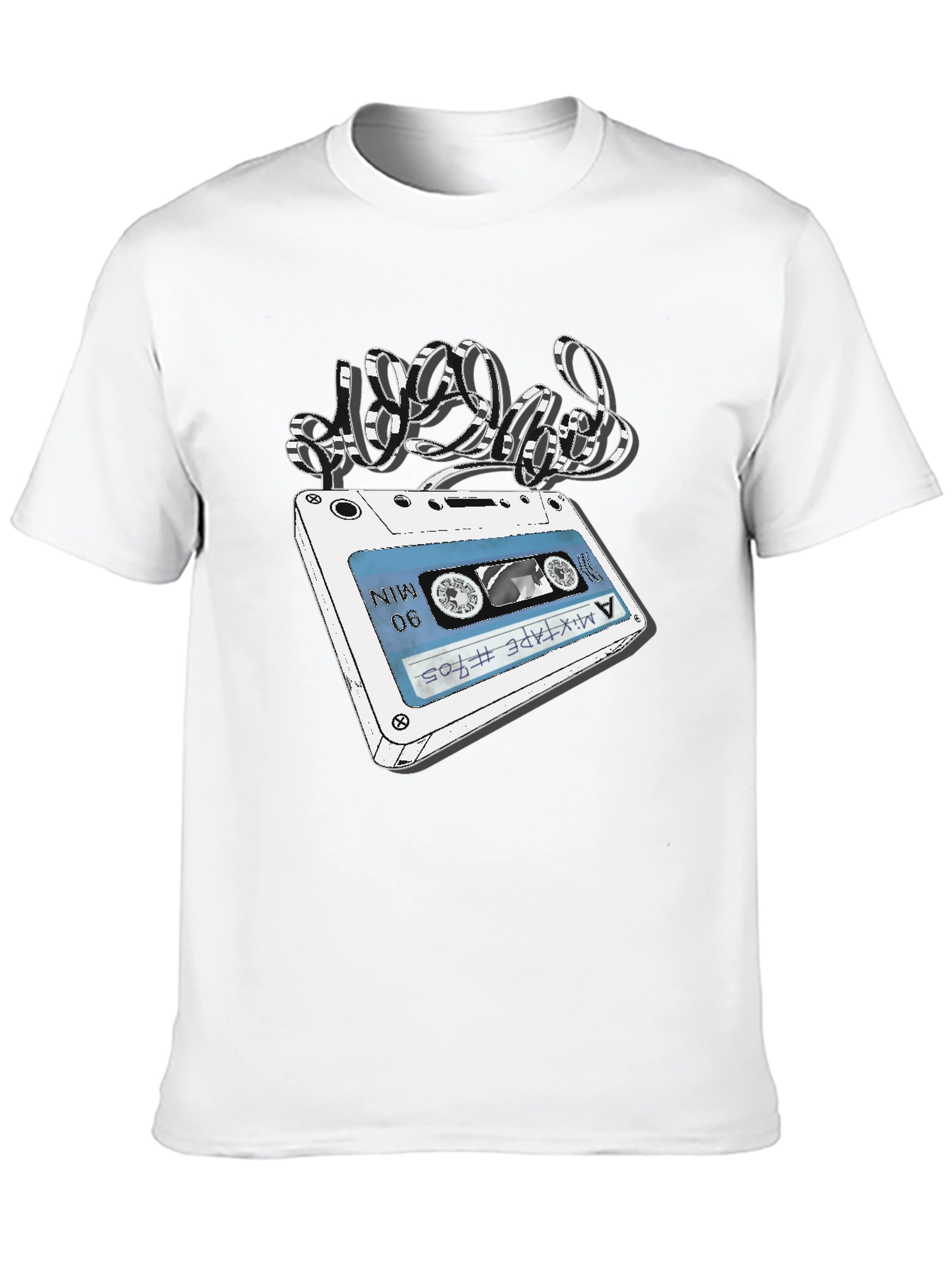 Retro Mixtape Graphic Tee - Black