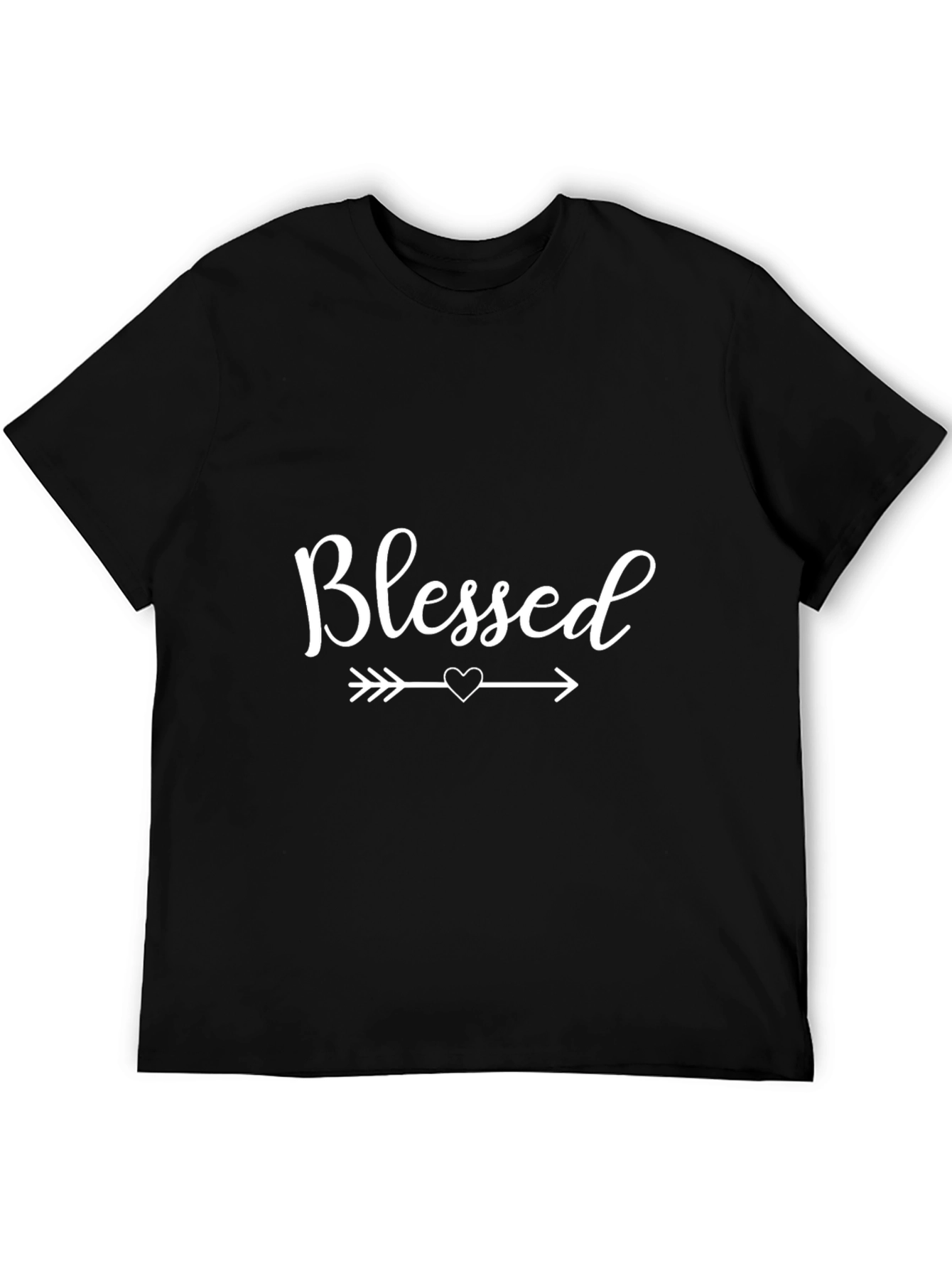 Blessed Arrow Heart Black T-Shirt