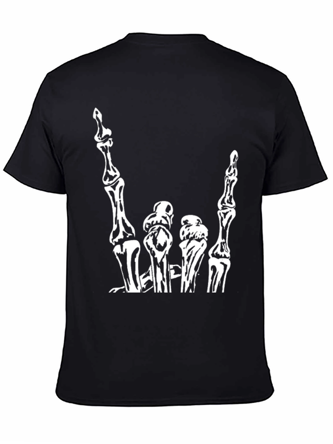 Skeleton Hand Rock On Graphic Tee