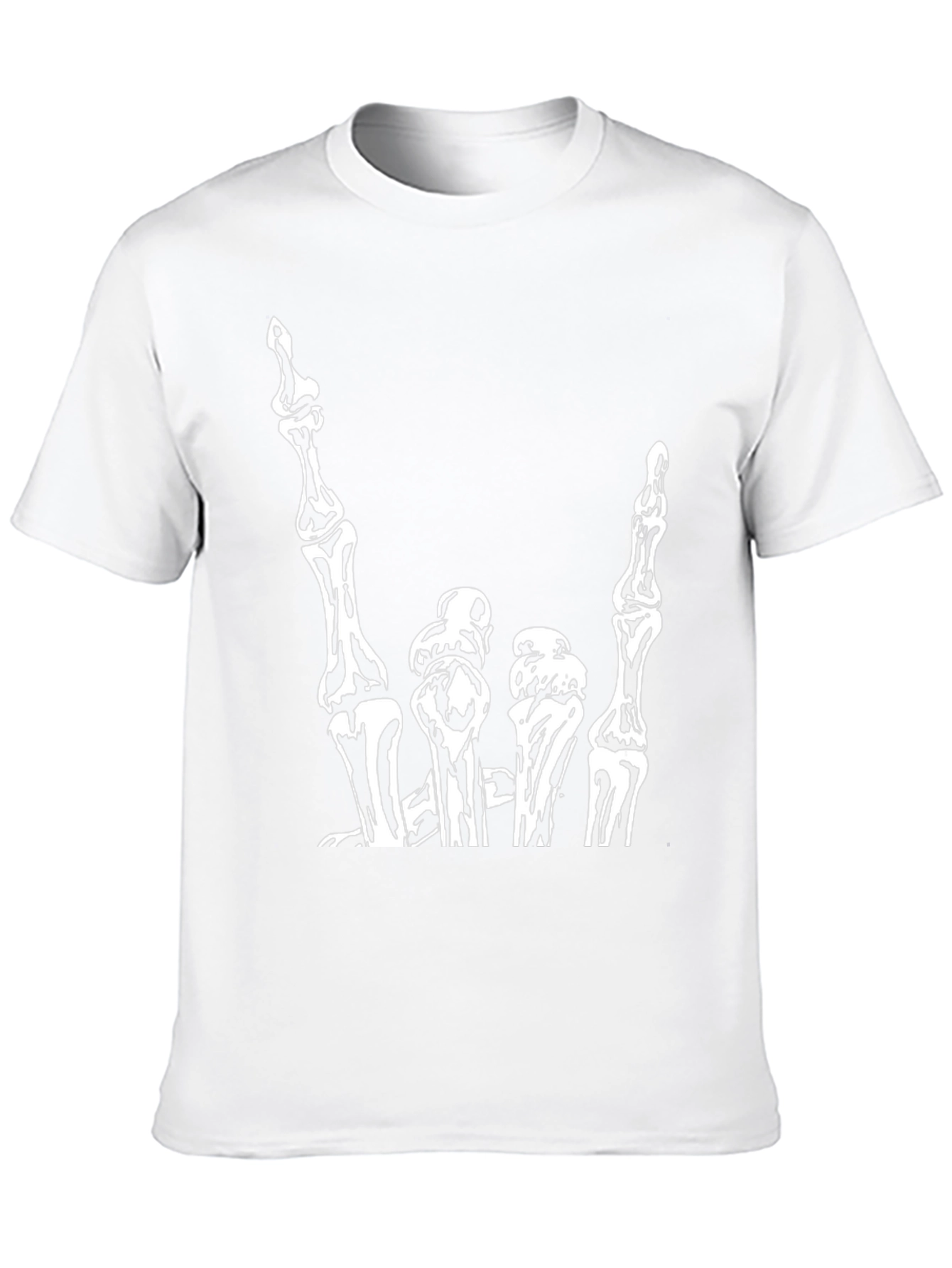 Skeleton Hand Rock On Graphic Tee