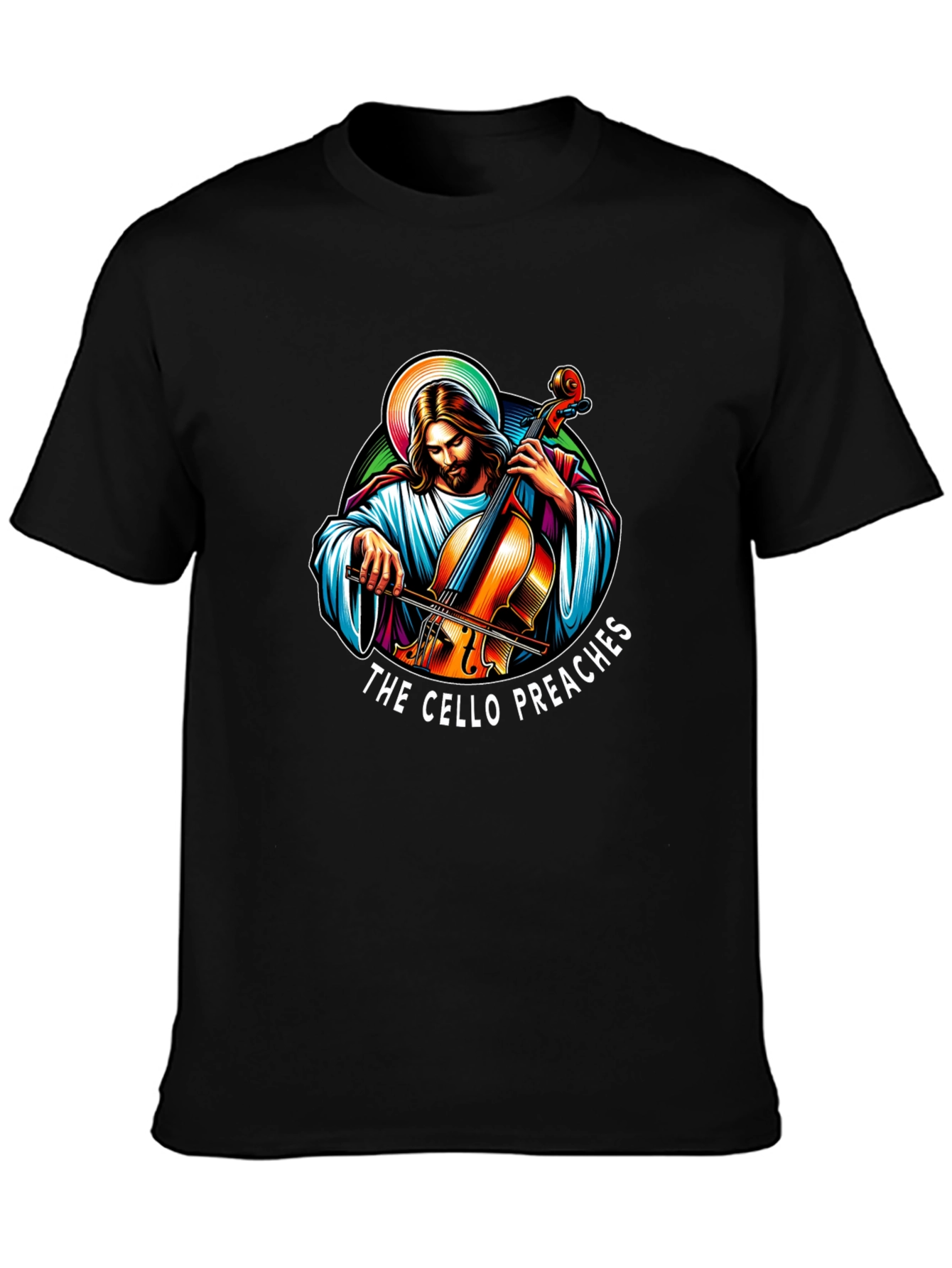 The Cello Preaches Black T-Shirt