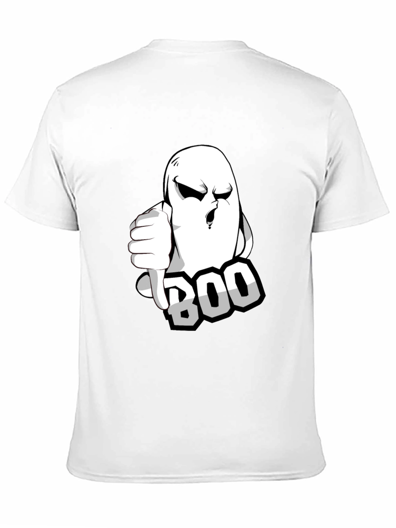 Boo Ghost Graphic T-Shirt - Black Halloween Tee