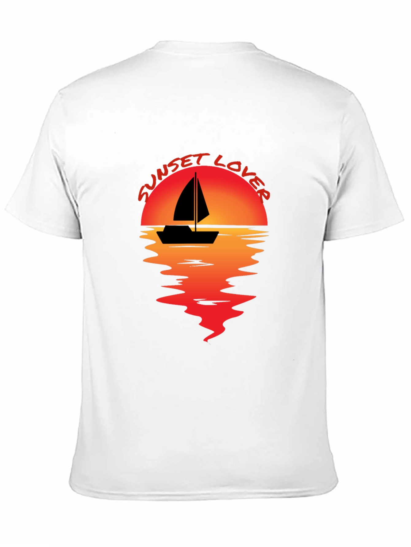 Sunset Lover Graphic Tee - Sailboat Design