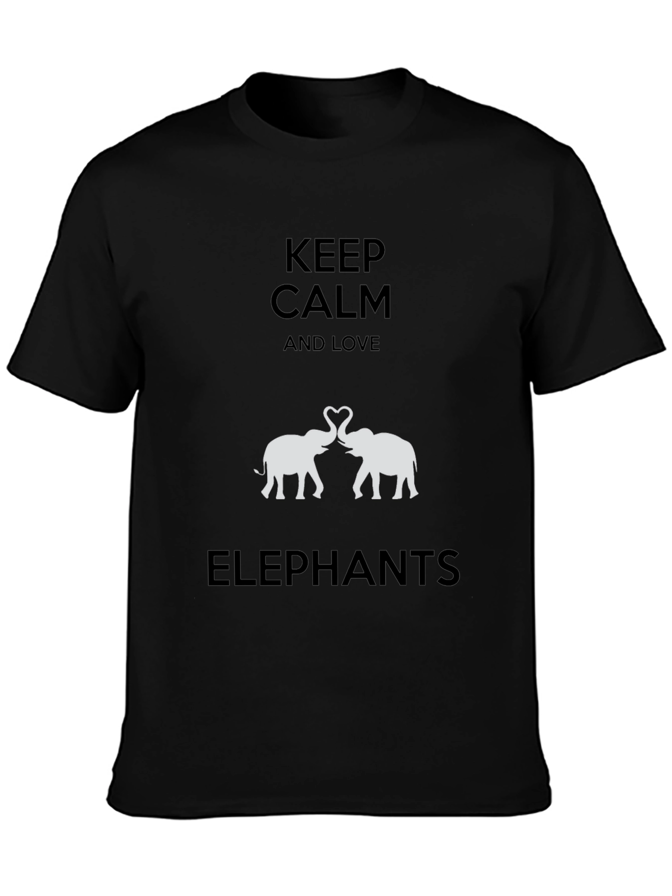 Keep Calm & Love Elephants Graphic T-Shirt