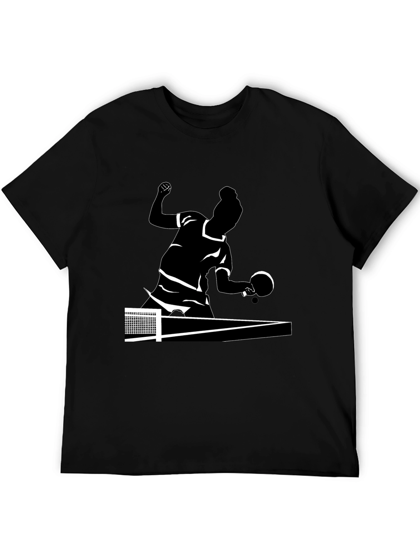 Table Tennis Player Graphic Tee - Black