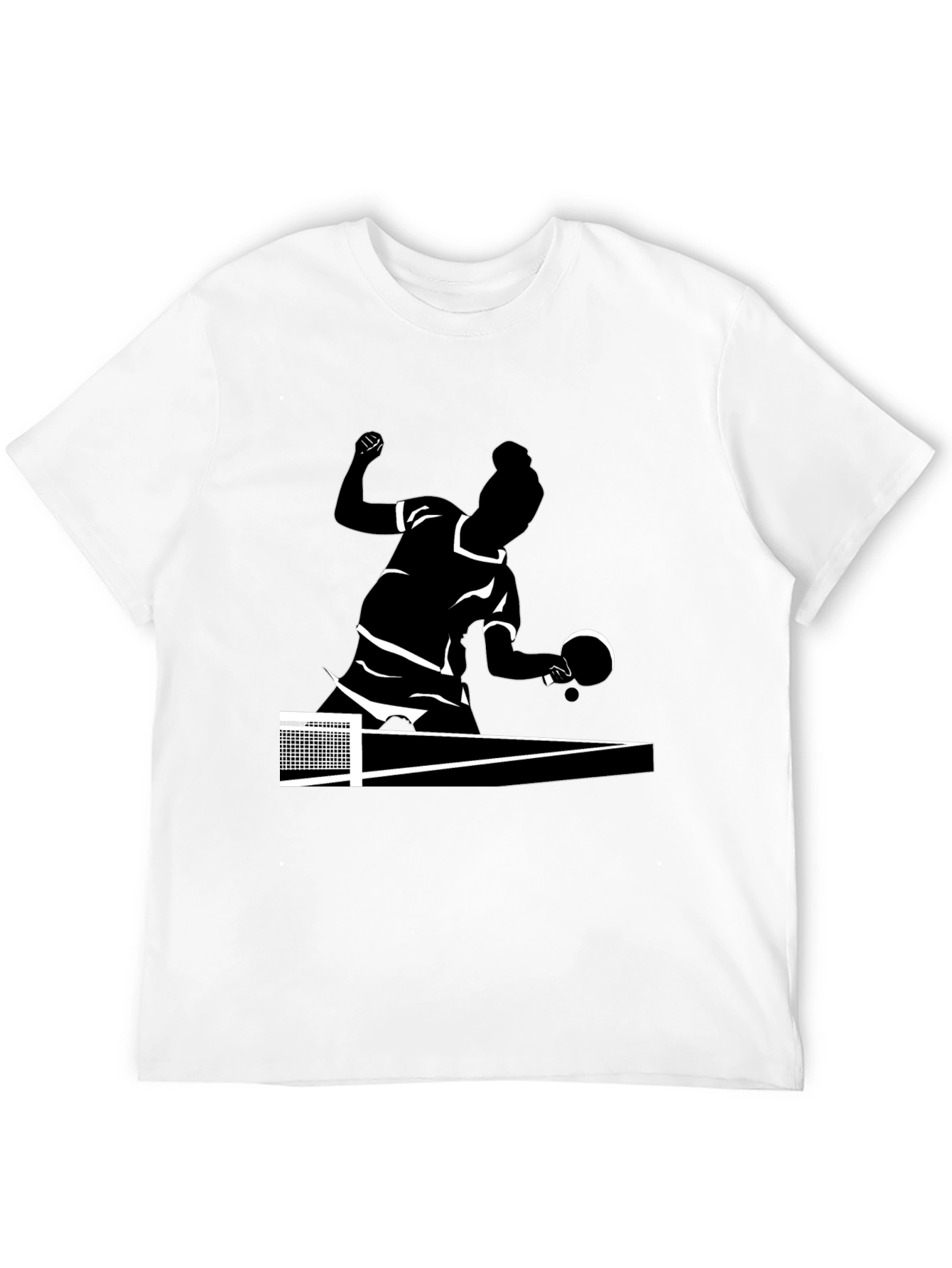 Table Tennis Player Graphic Tee - Black