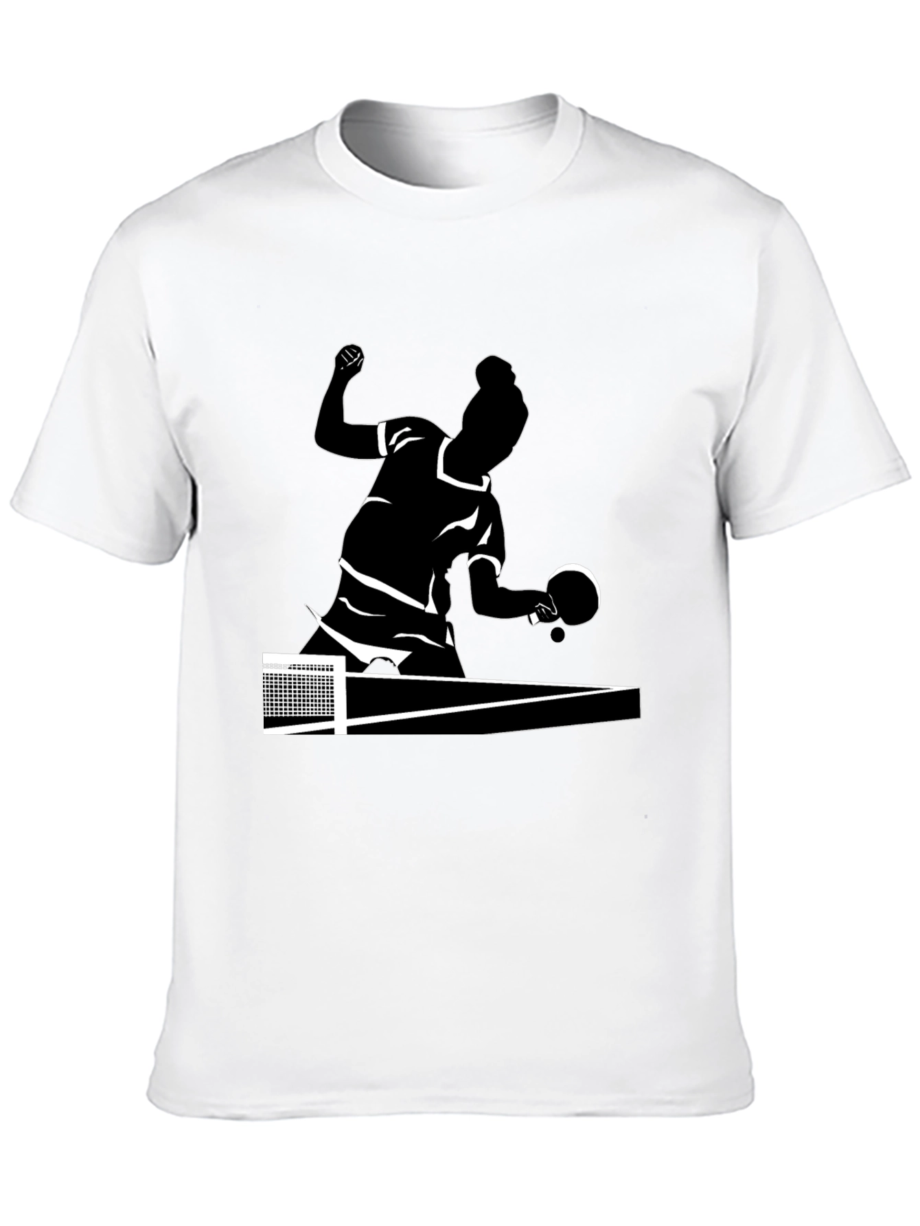 Table Tennis Player Graphic Tee - Black