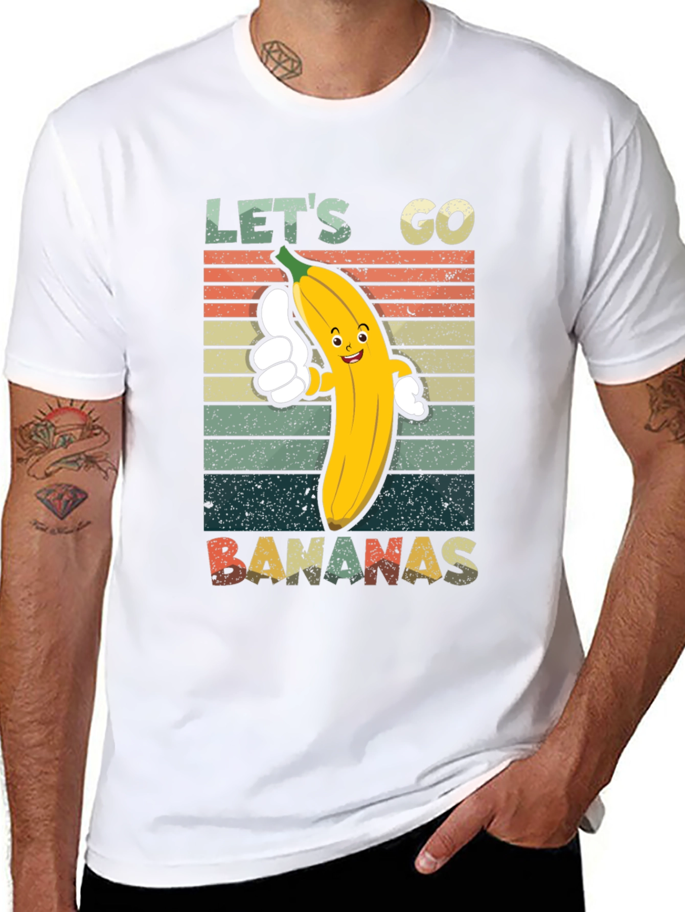Lets Go Bananas T-Shirt - Retro Fruit Tee