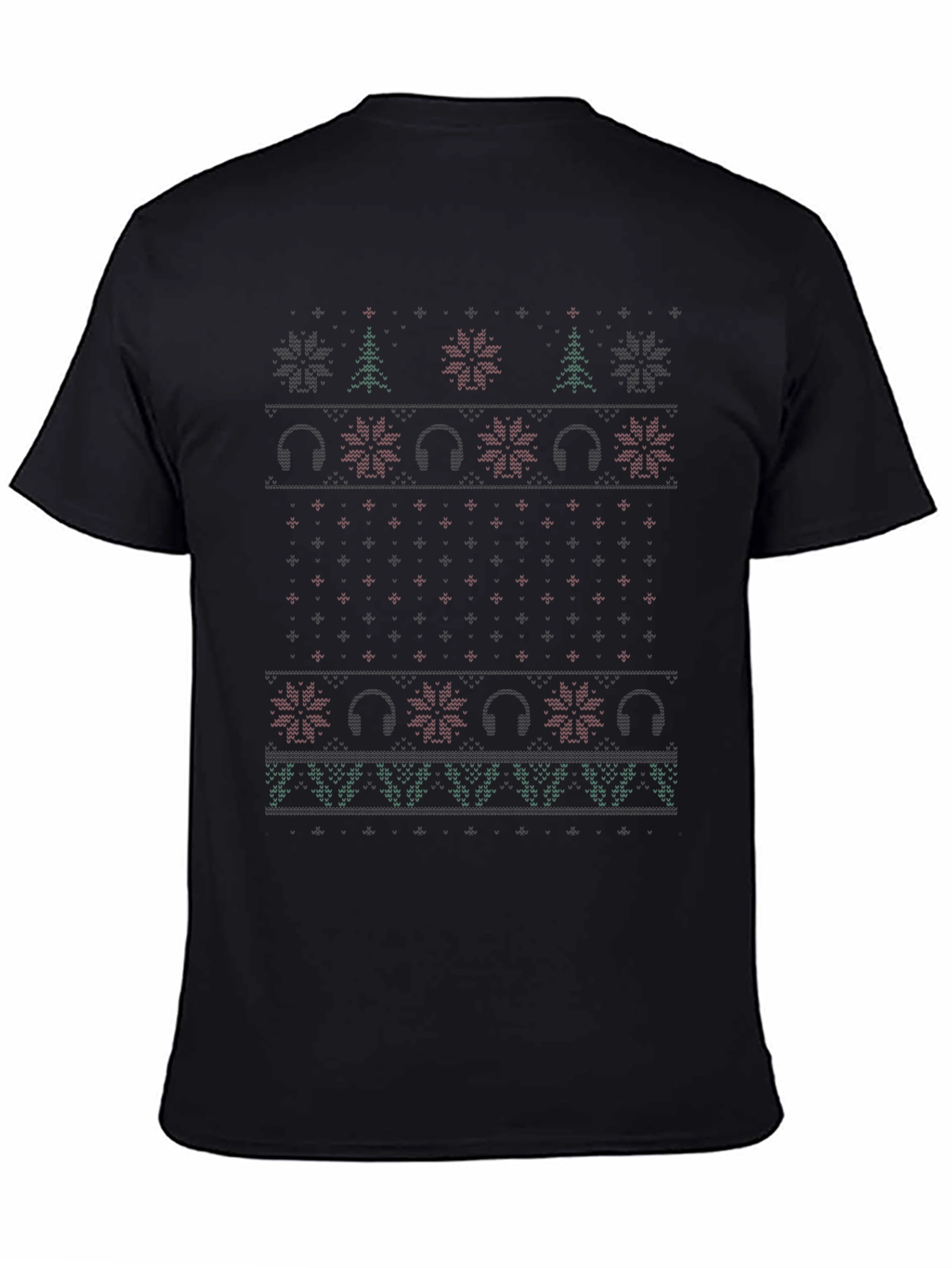 Ugly Christmas Sweater DJ Headphones T-Shirt